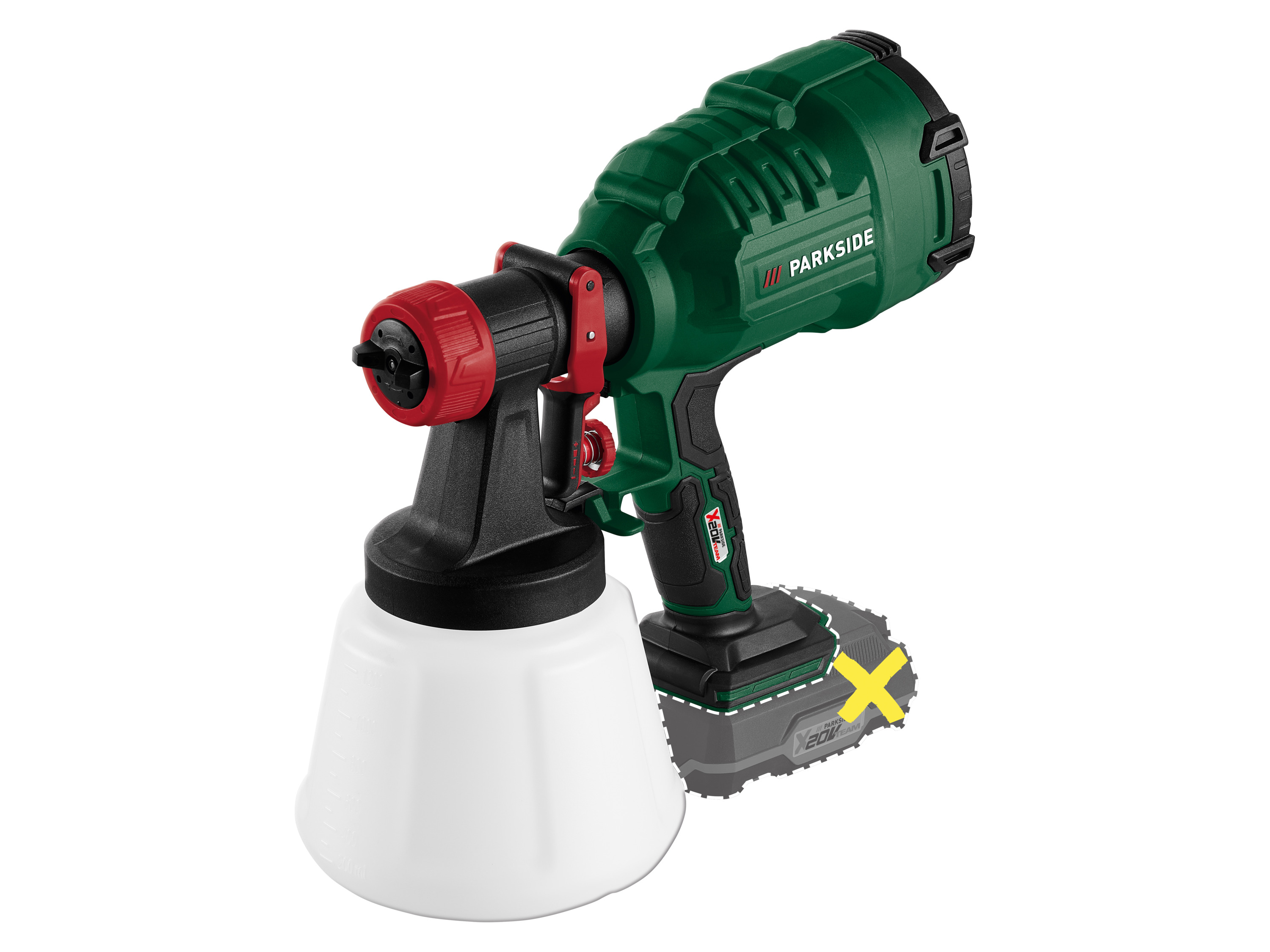 Parkside Akumulatorowy pistolet natryskowy, 20 V, Pfsa 20-Li B2 bez akumulatora i ładowarki