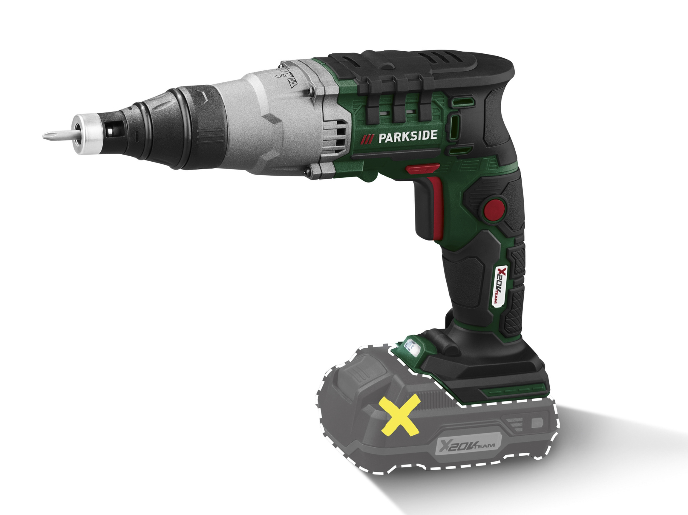 Parkside Akumulatorowa wkrętarka do suchej zabudowy 20 V, Ptbsa 20-Li B2, bez akumulatora i ładowarki