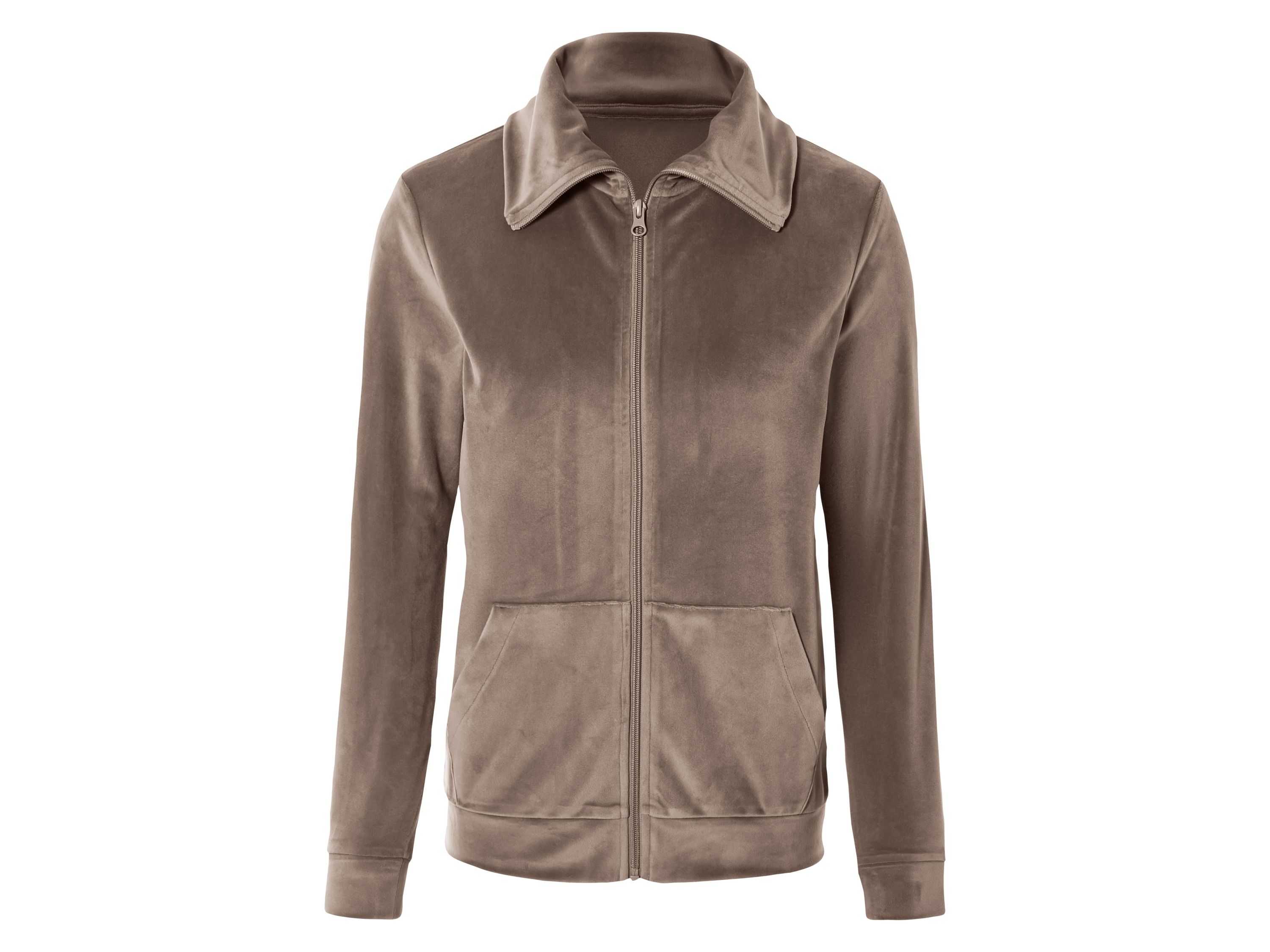 esmara Bluza damska z weluru Brązowy, L44/46