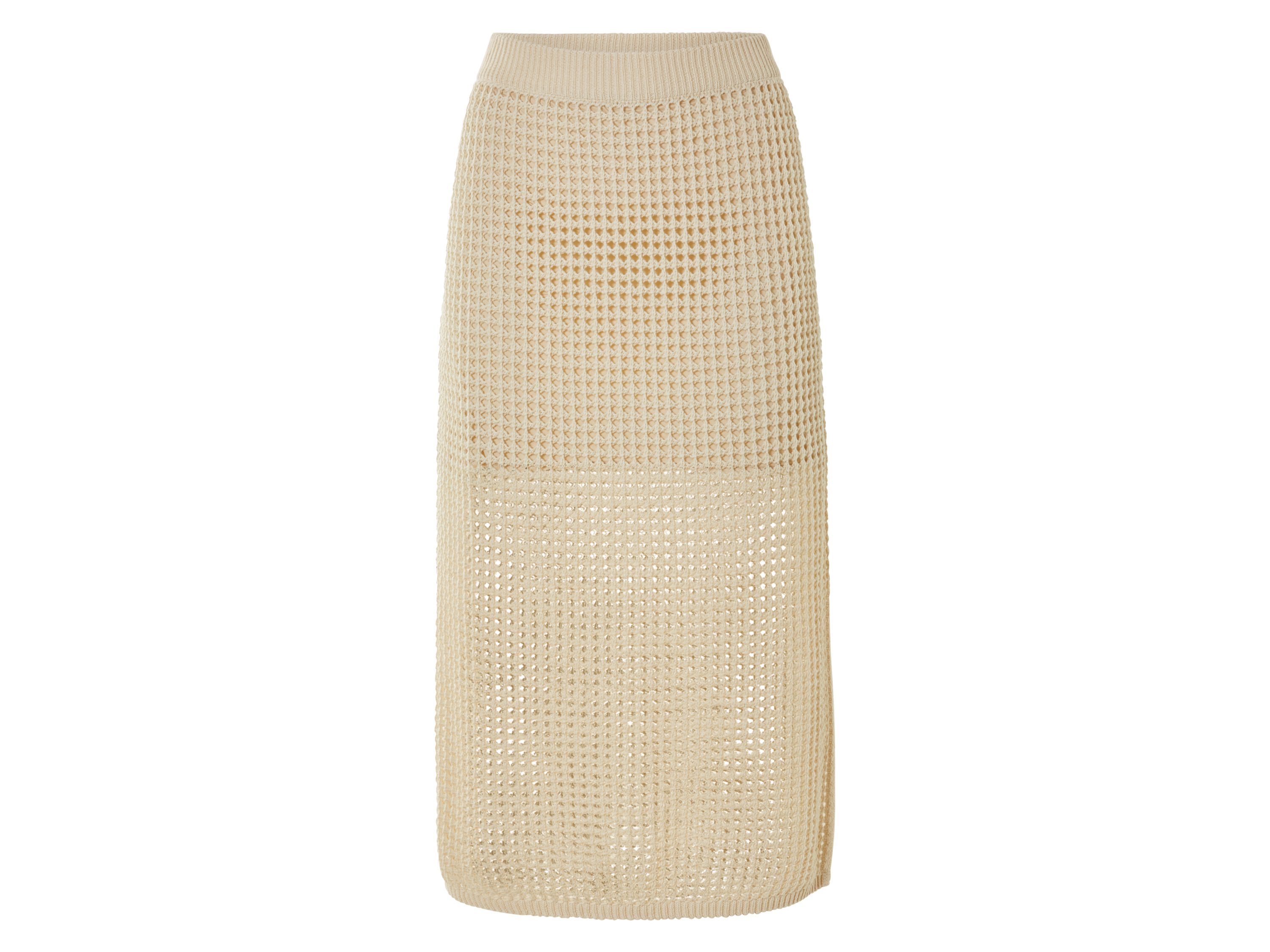 esmara Spódnica ażurowa midi Beżowy, XS 32/34