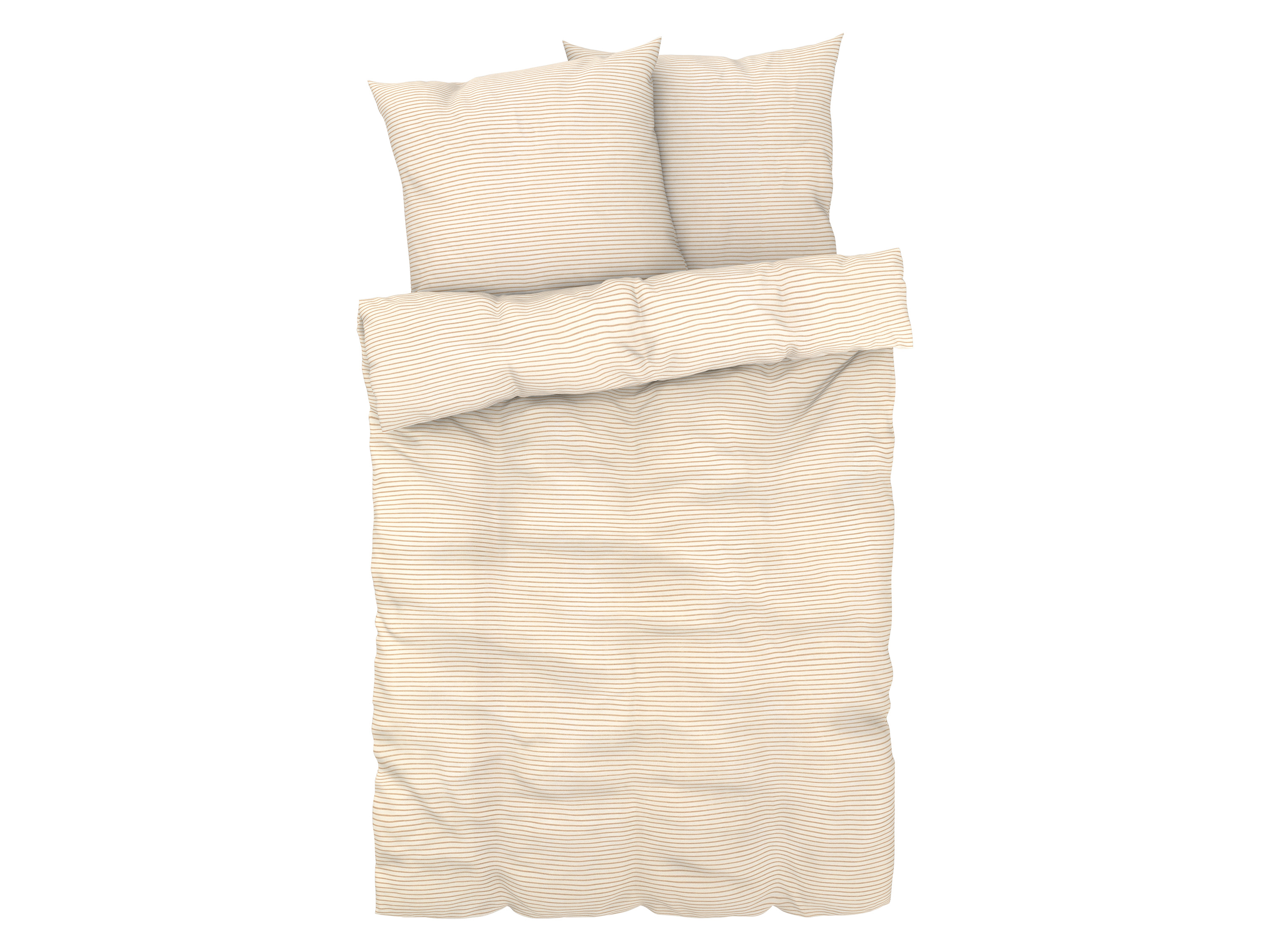 Livarno home Pościel renforcé z kory, 160 x 200 cm Beżowy w paski