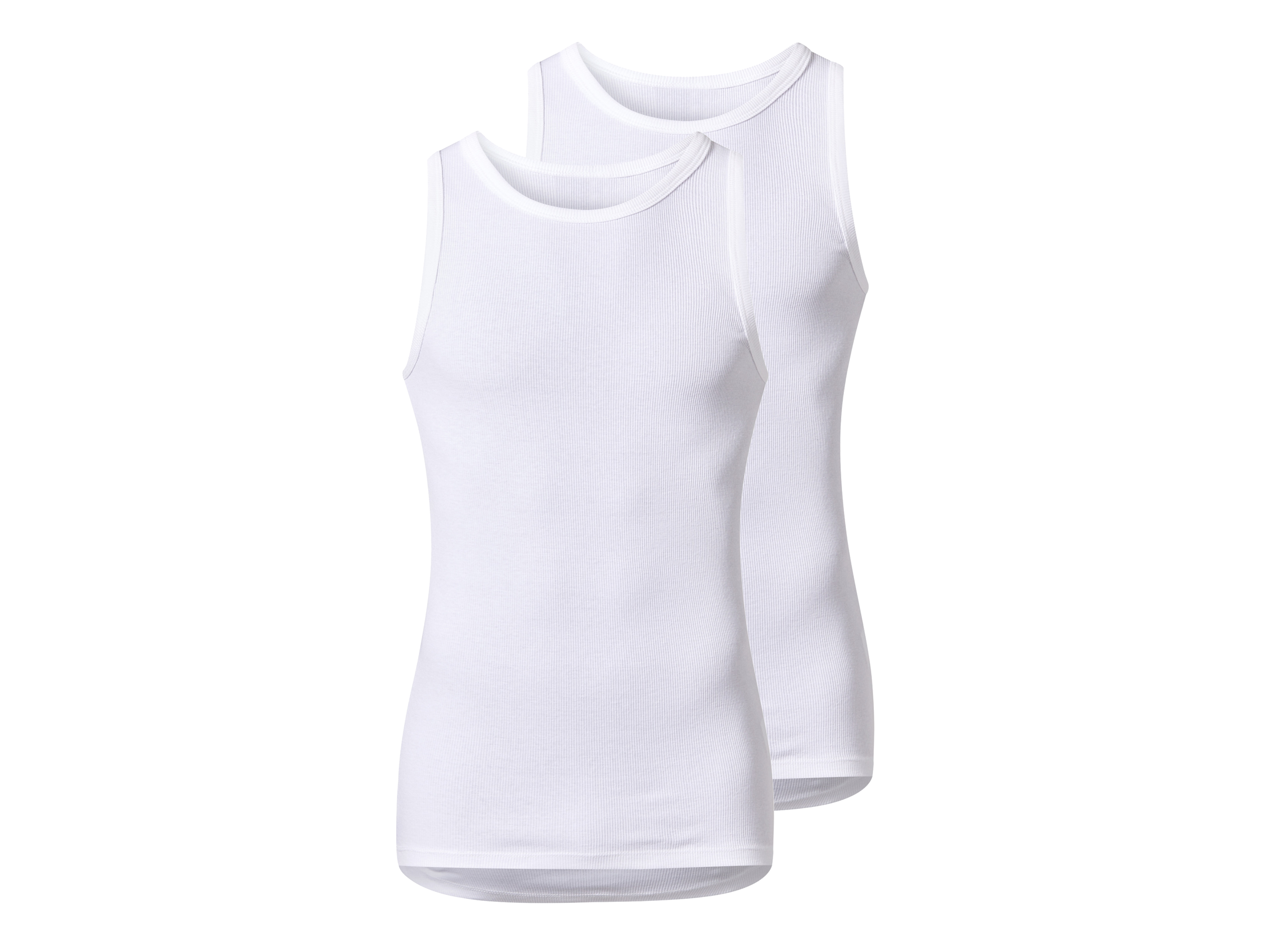 esmara Men Podkoszulki męskie, 2 sztuki Biały, 7/Xl