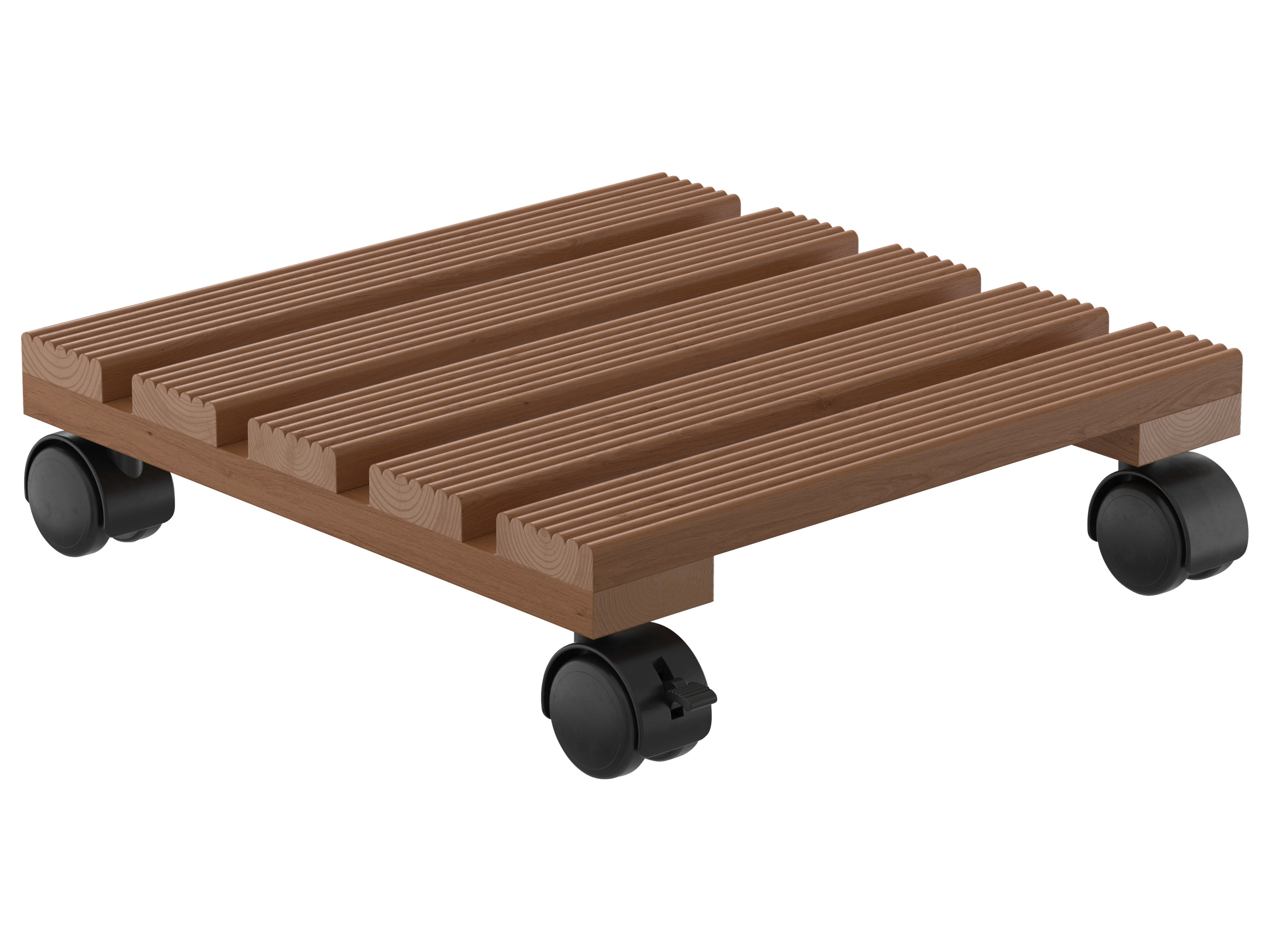 Parkside Podstawka pod rośliny na kółkach drewno, brązowe