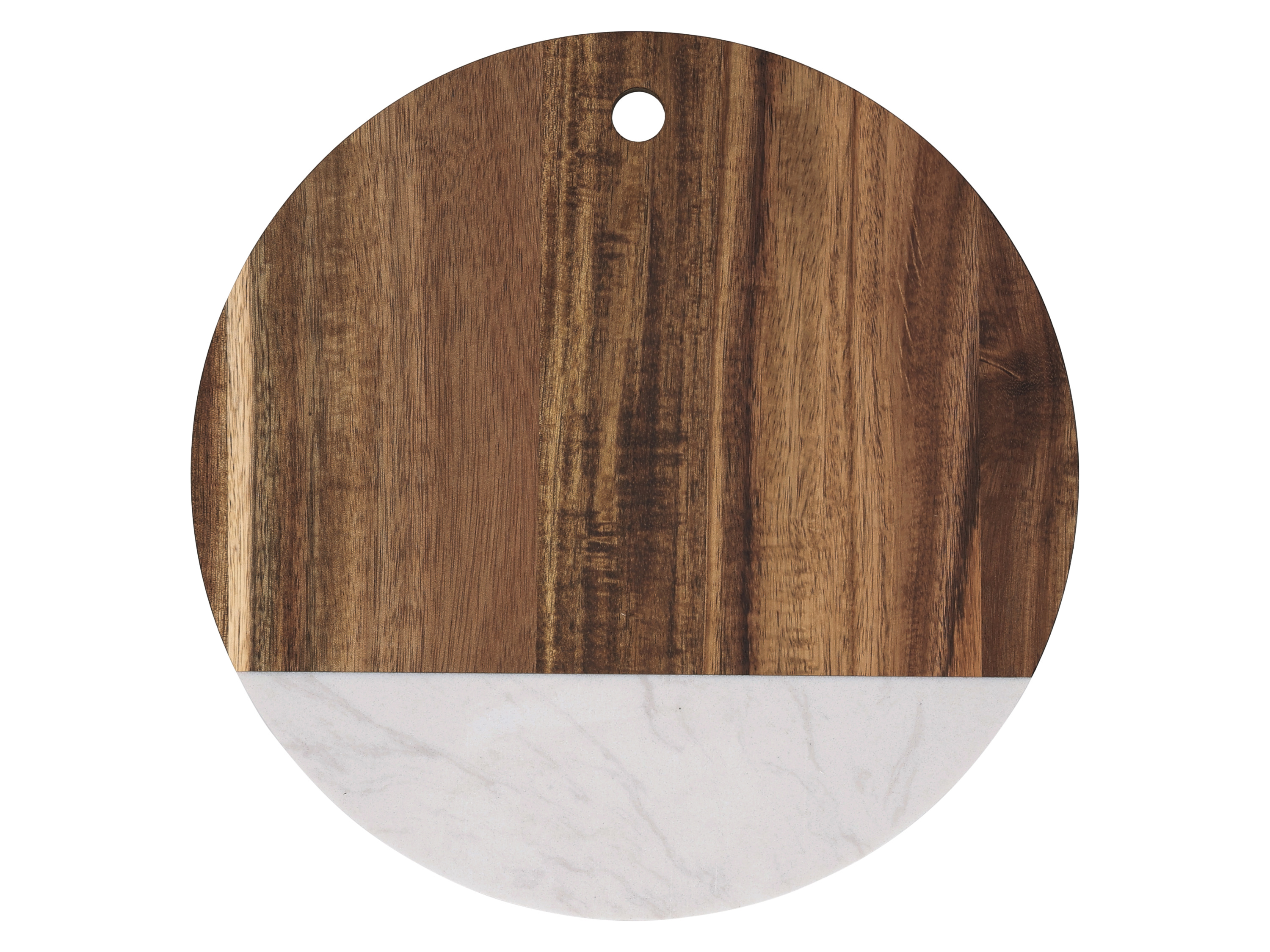Silvercrest Deska do krojenia z drewna akacjowego okrągły jasny