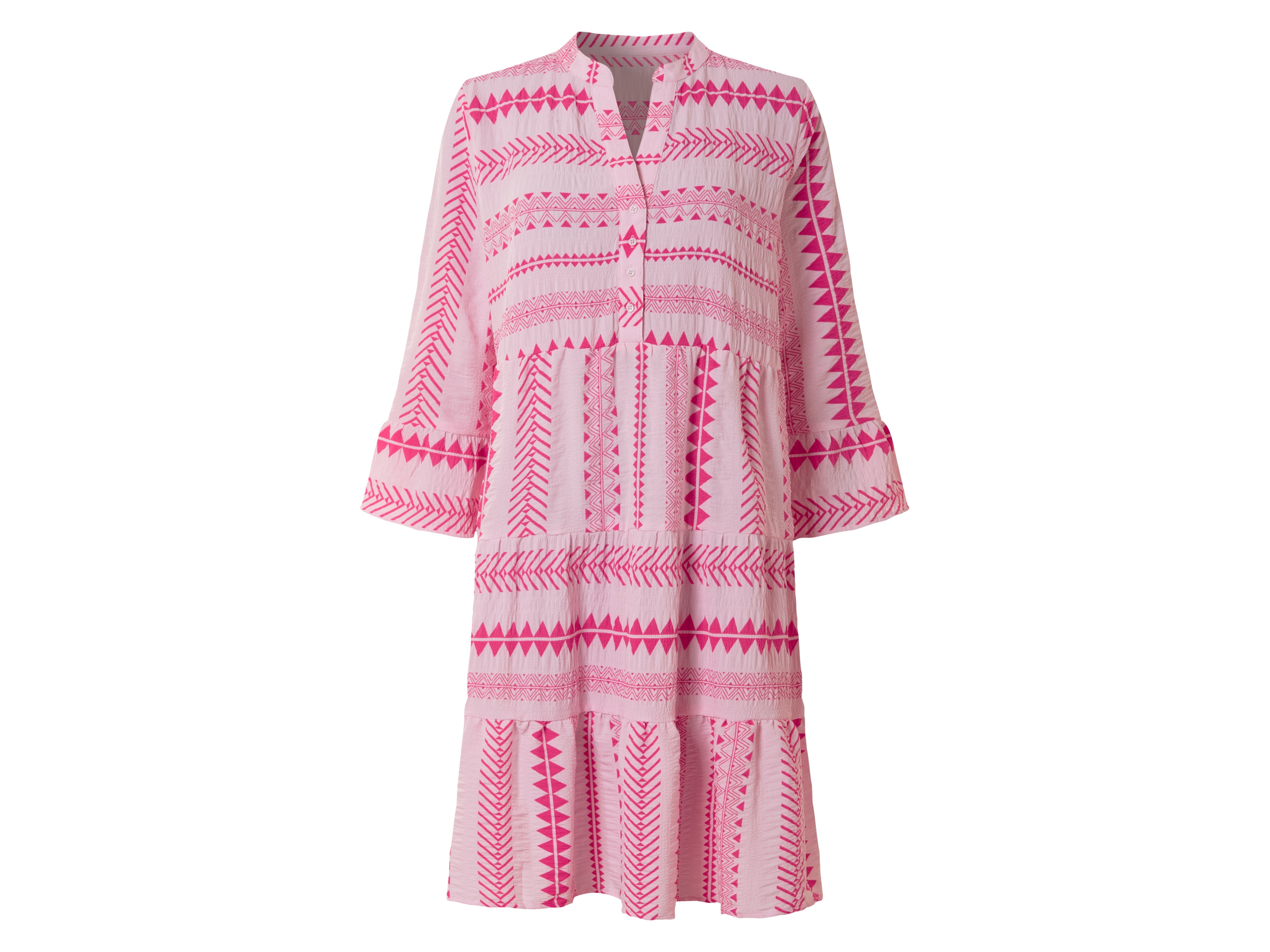 esmara Tunika damska z falbanami Różowy, L44/46