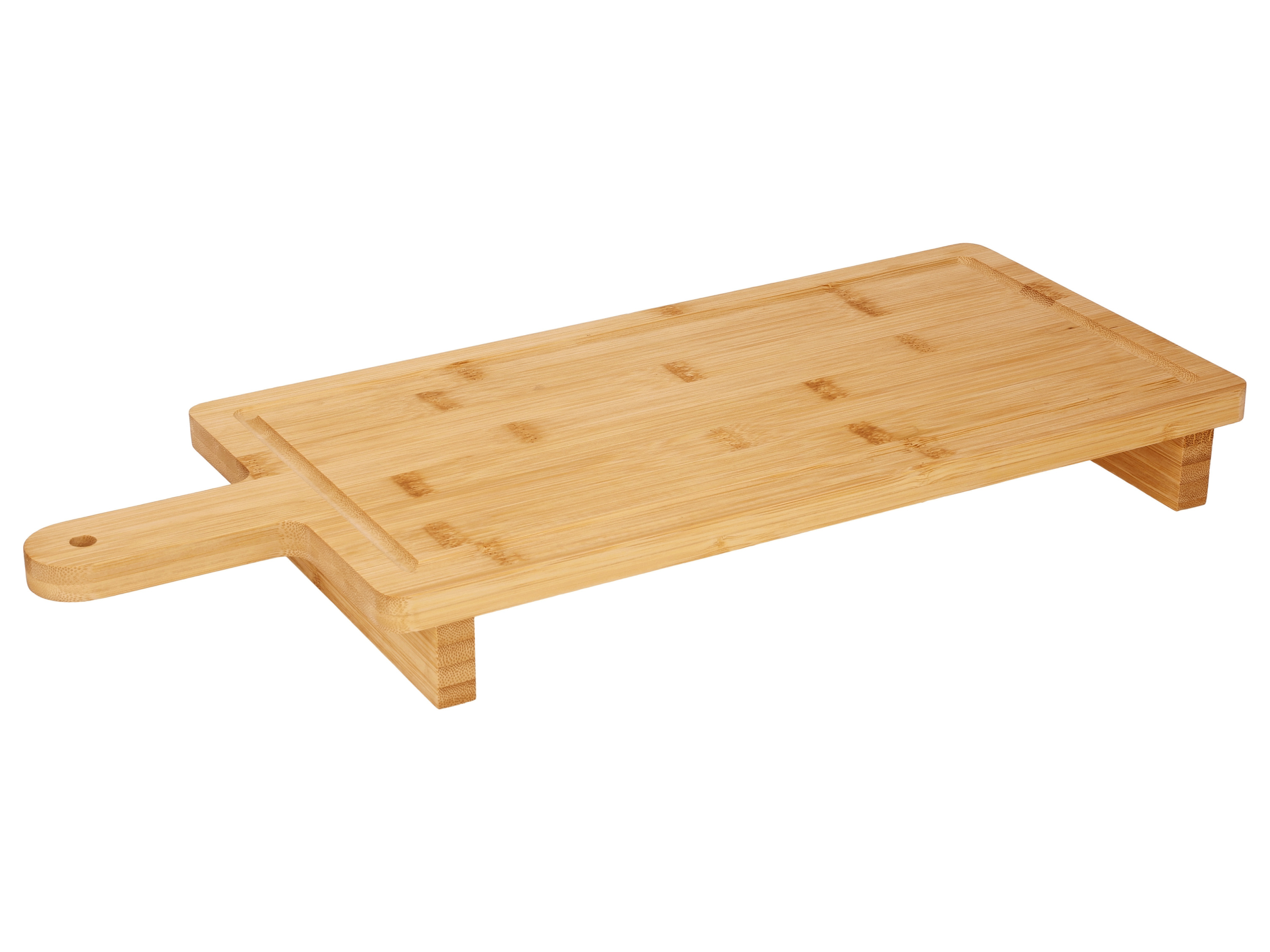 Silvercrest Deska bambusowa okrągła lub podłużna Deska do serwowania z nóżkami