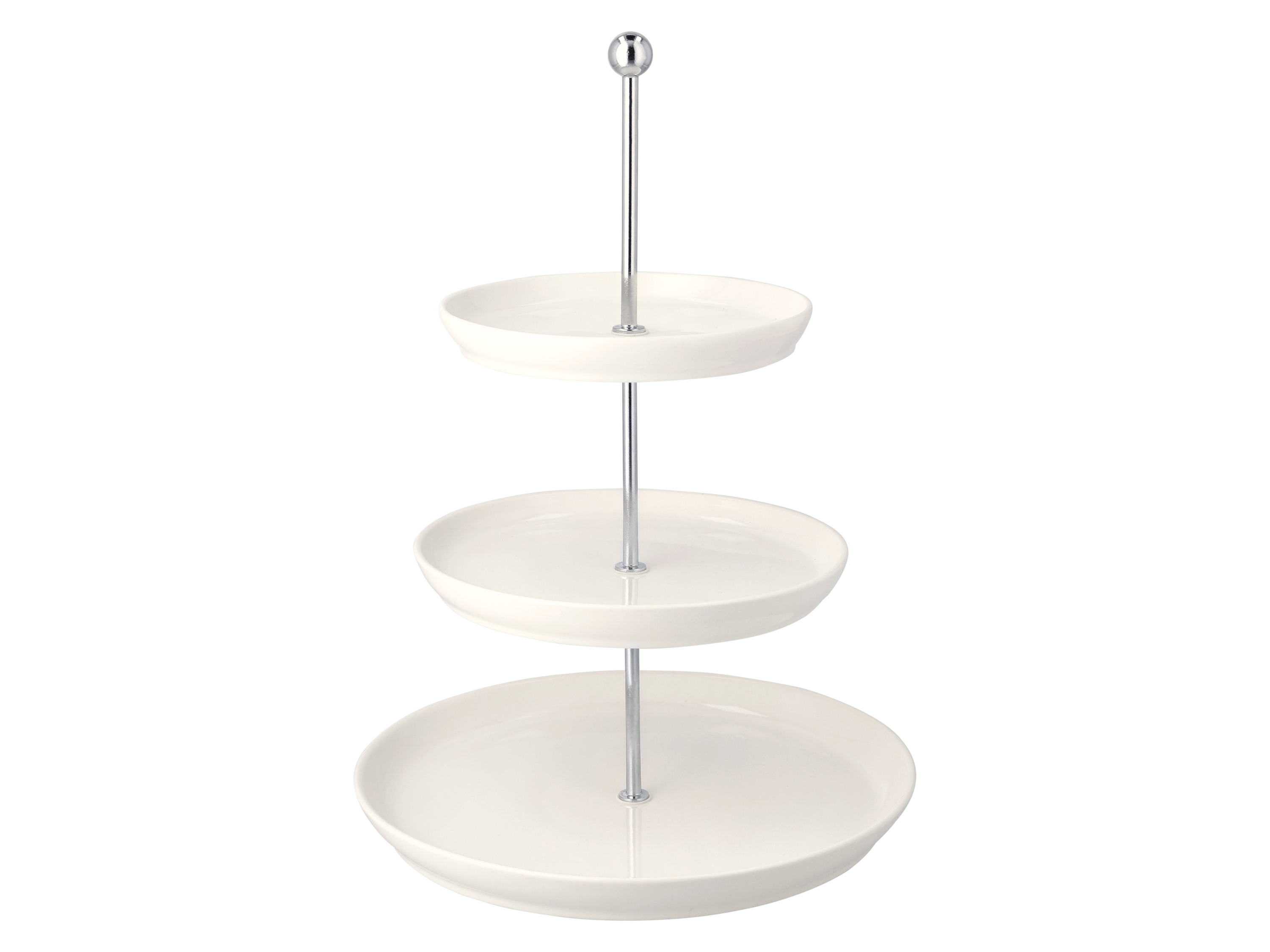 Silvercrest Etażerka 3-poziomowa premium Okrągły