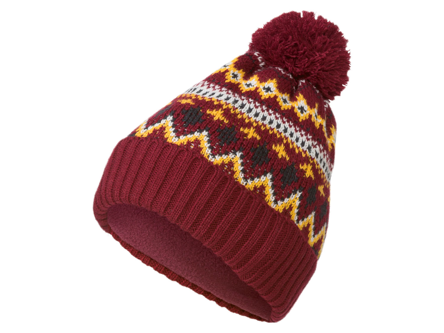 esmara Czapka termiczna damska z pomponem Czerwony