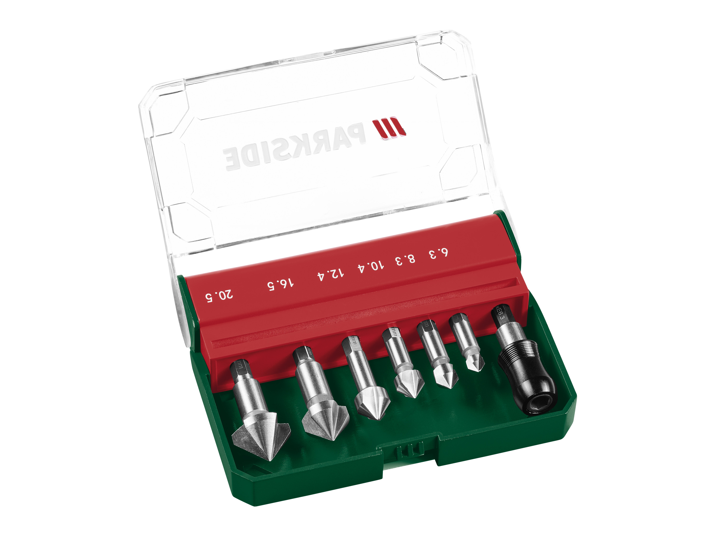 Parkside Zestaw wierteł i gwintowników Pogłębiacz sześciokątny