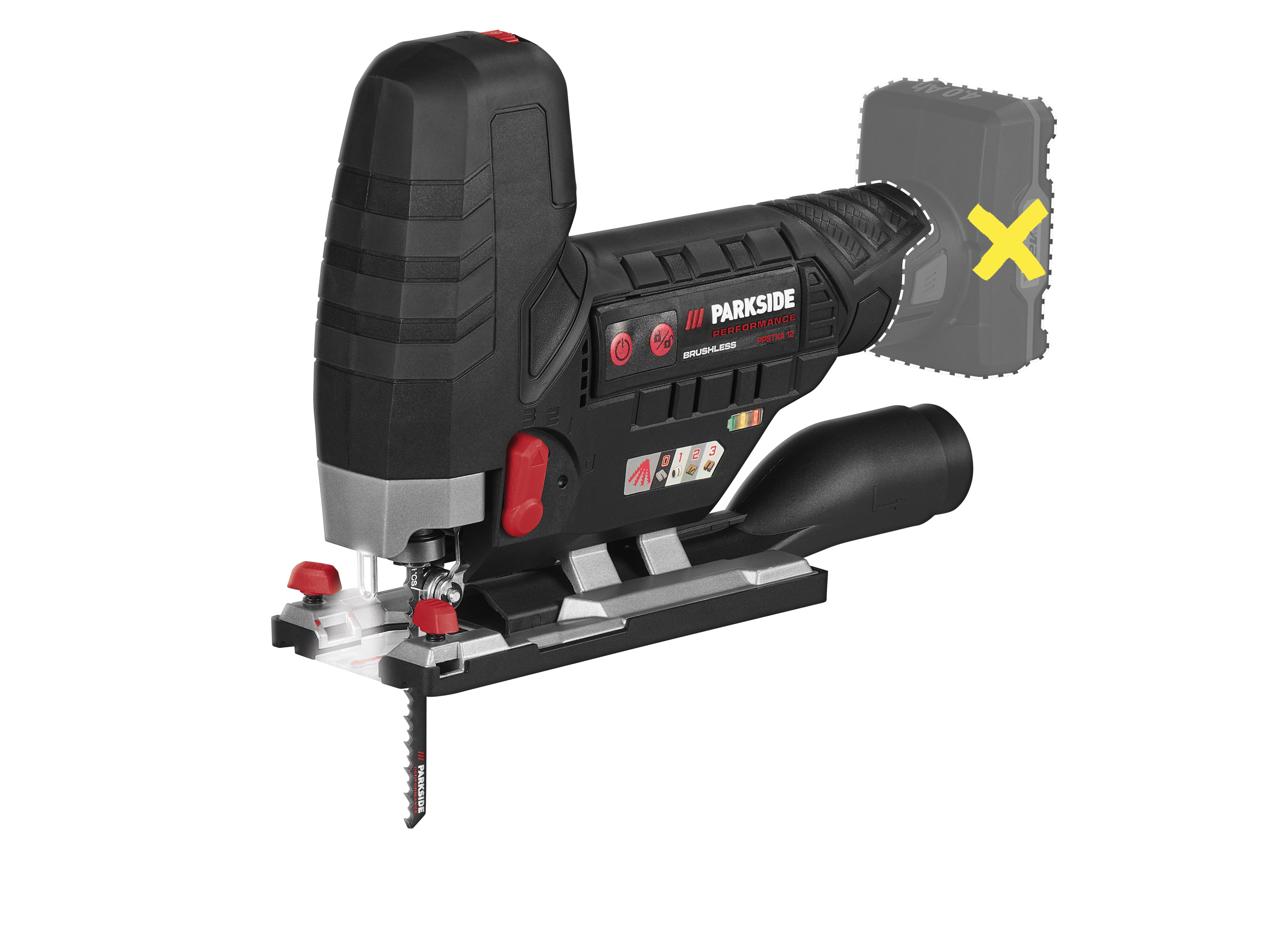 Parkside Performance Akumulatorowa wyrzynarka 12 V, Ppstka 12 A1 bez akumulatora i ładowarki