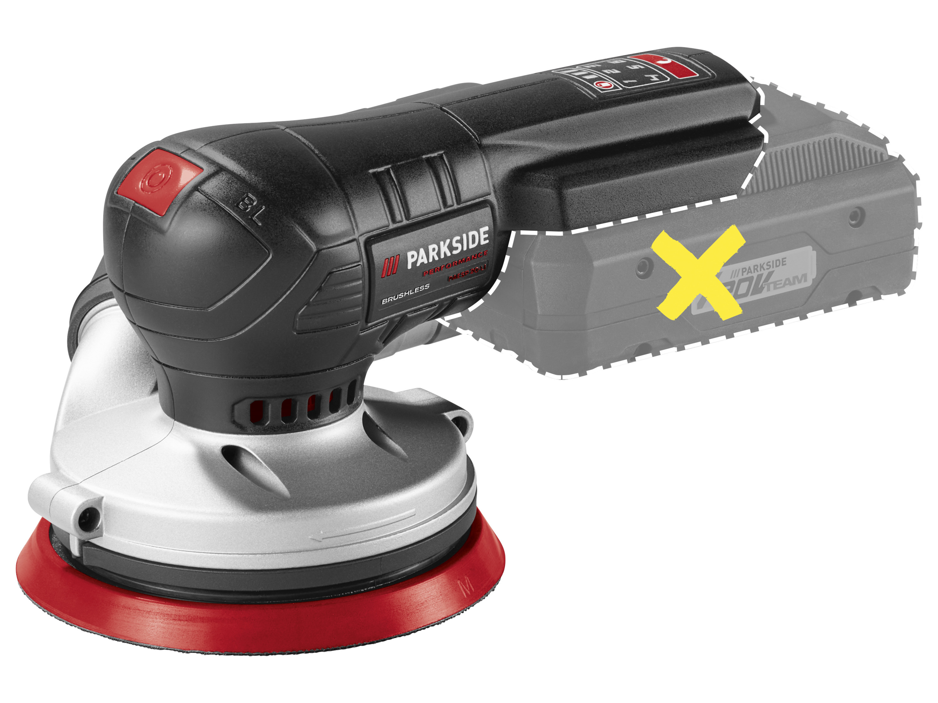 Parkside Performance Akumulatorowa szlifierka oscylacyjna lub mimośrodowa, 20 V, Pamsp 20-Li A2/Paesp 20-Li A2 bez akumulatora i ładowarki Akumula