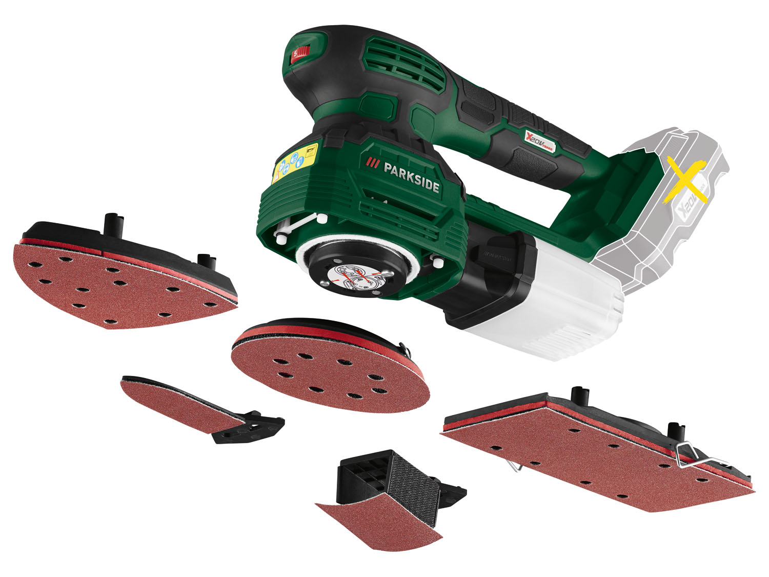 Parkside Akumulatorowa szlifierka wielofunkcyjna 20 V, Pmsa 20-Li A1 bez akumulatora i ładowarki