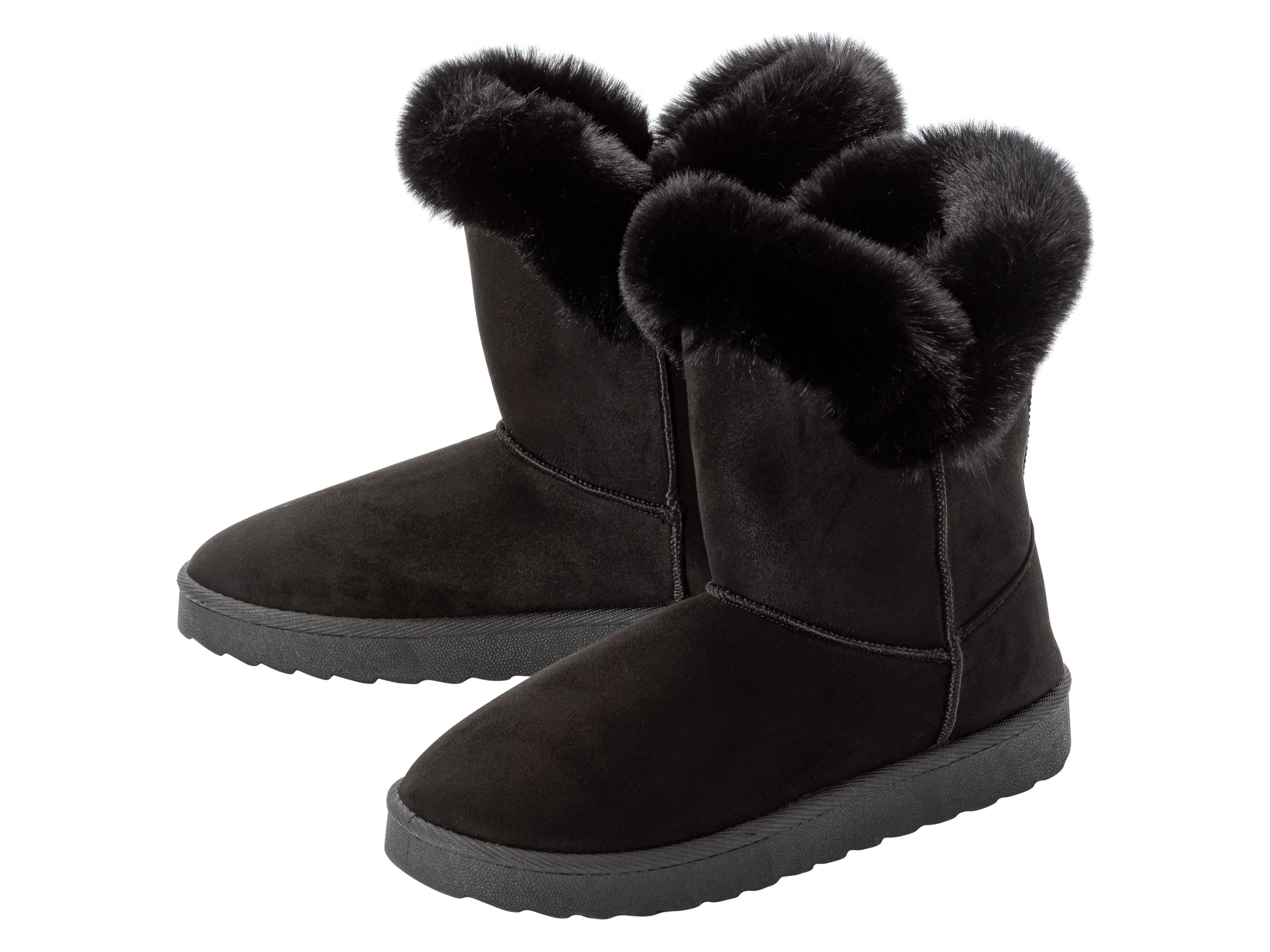 esmara Buty zimowe damskie, wygląd zamszu Czarny, 36