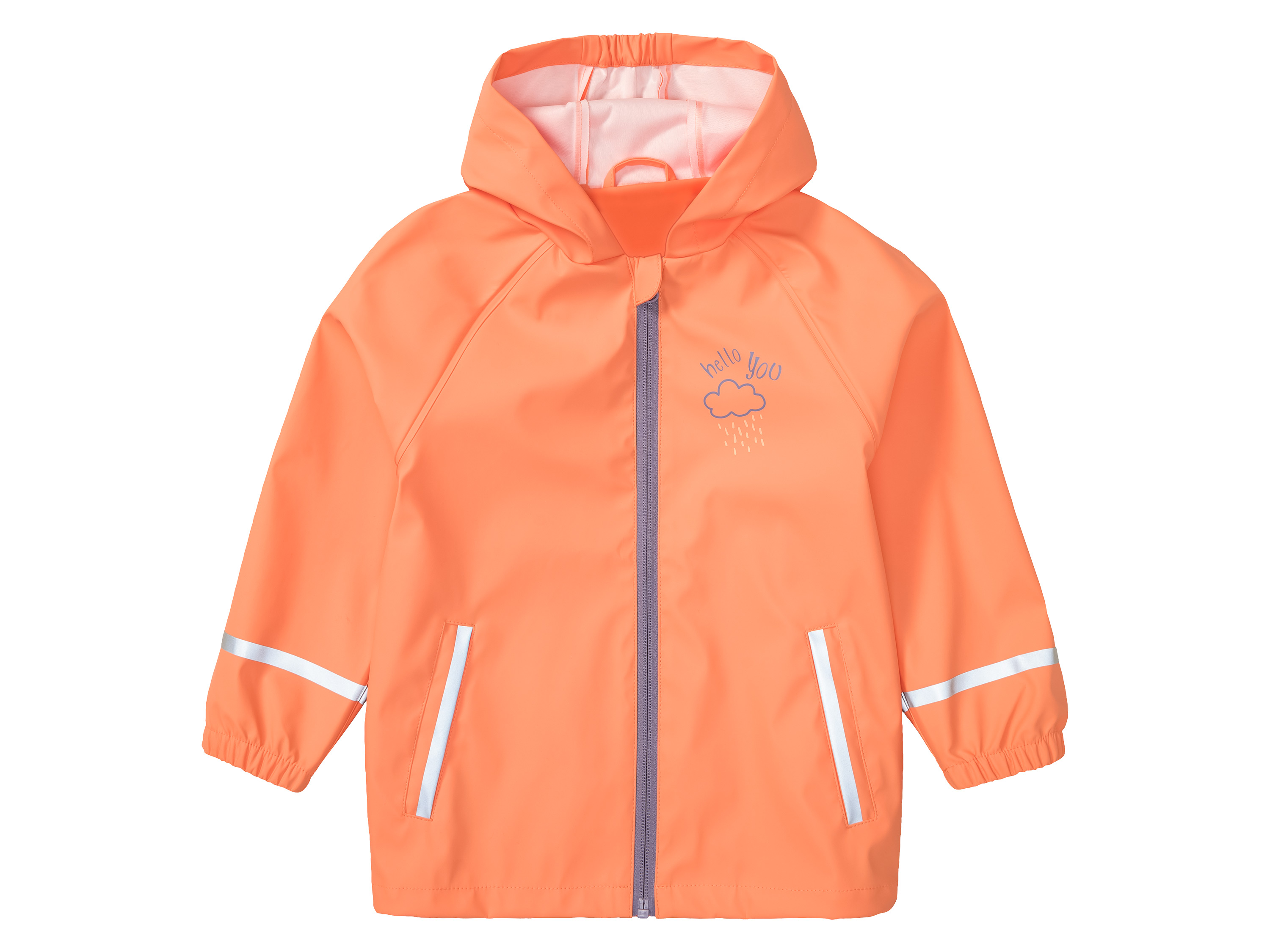 lupilu Kurtka przeciwdeszczowa dziecięca z kapturem Pomarańczowy, 98/104