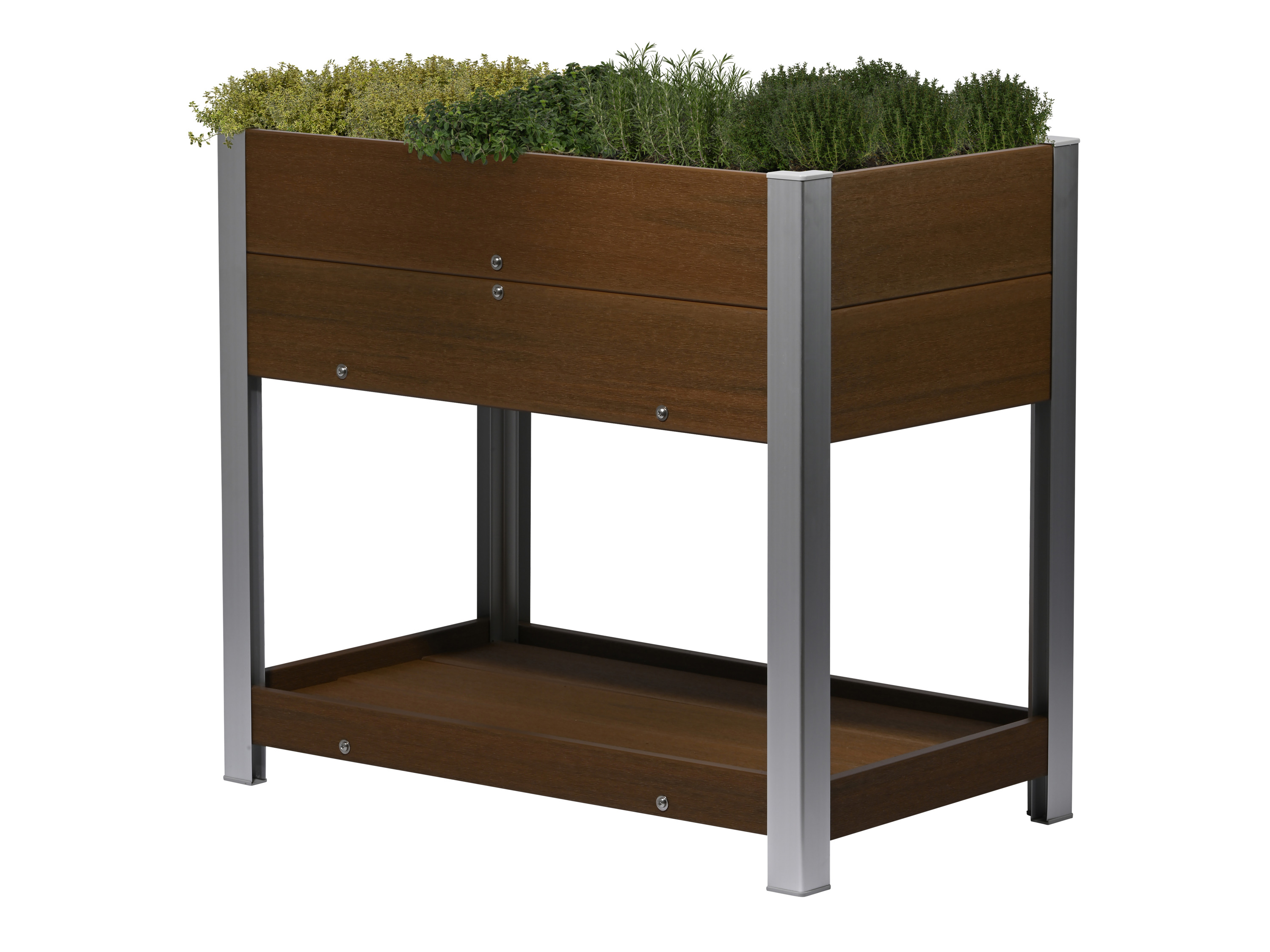 dobar Podwyższone grządka WPC Square, 91 x 50 x 81 cm, brązowy