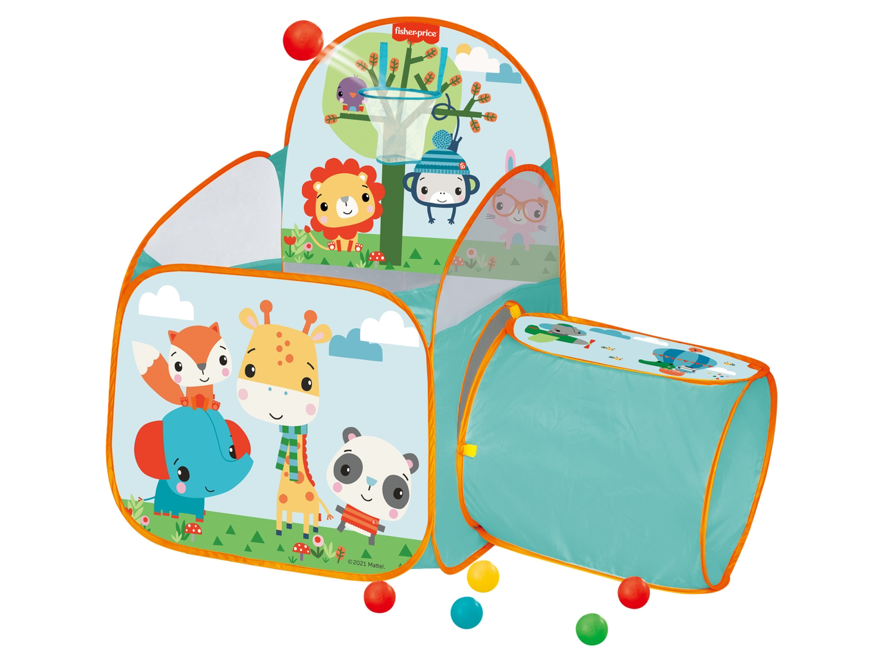 Fisher-Price Basen z 50 kolorowymi piłkami Tunel