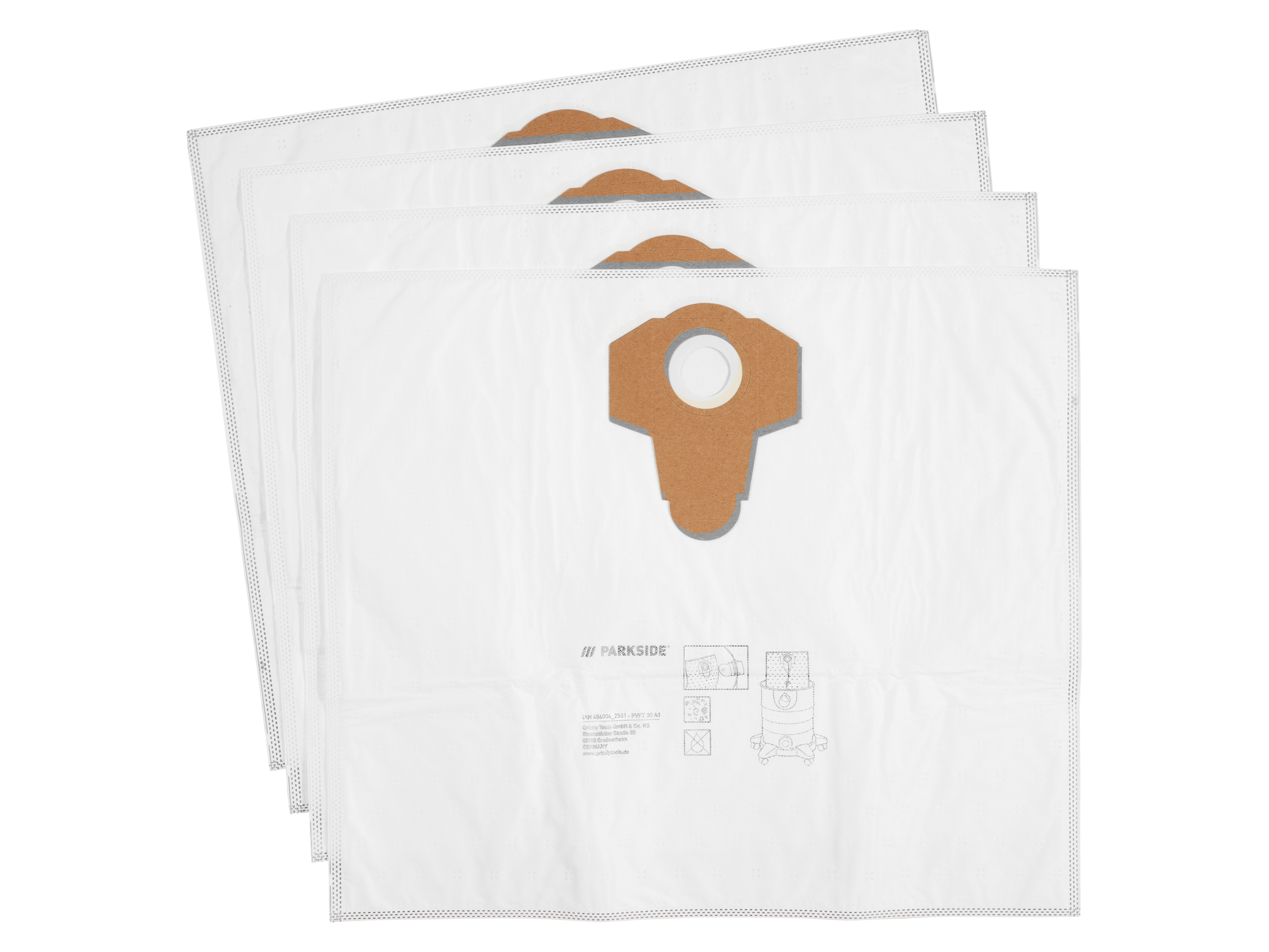 Parkside Worki filtracyjne, PFT 30 A1 / Pfbw 30 A1 Worki z włókniny, 4 sztuki