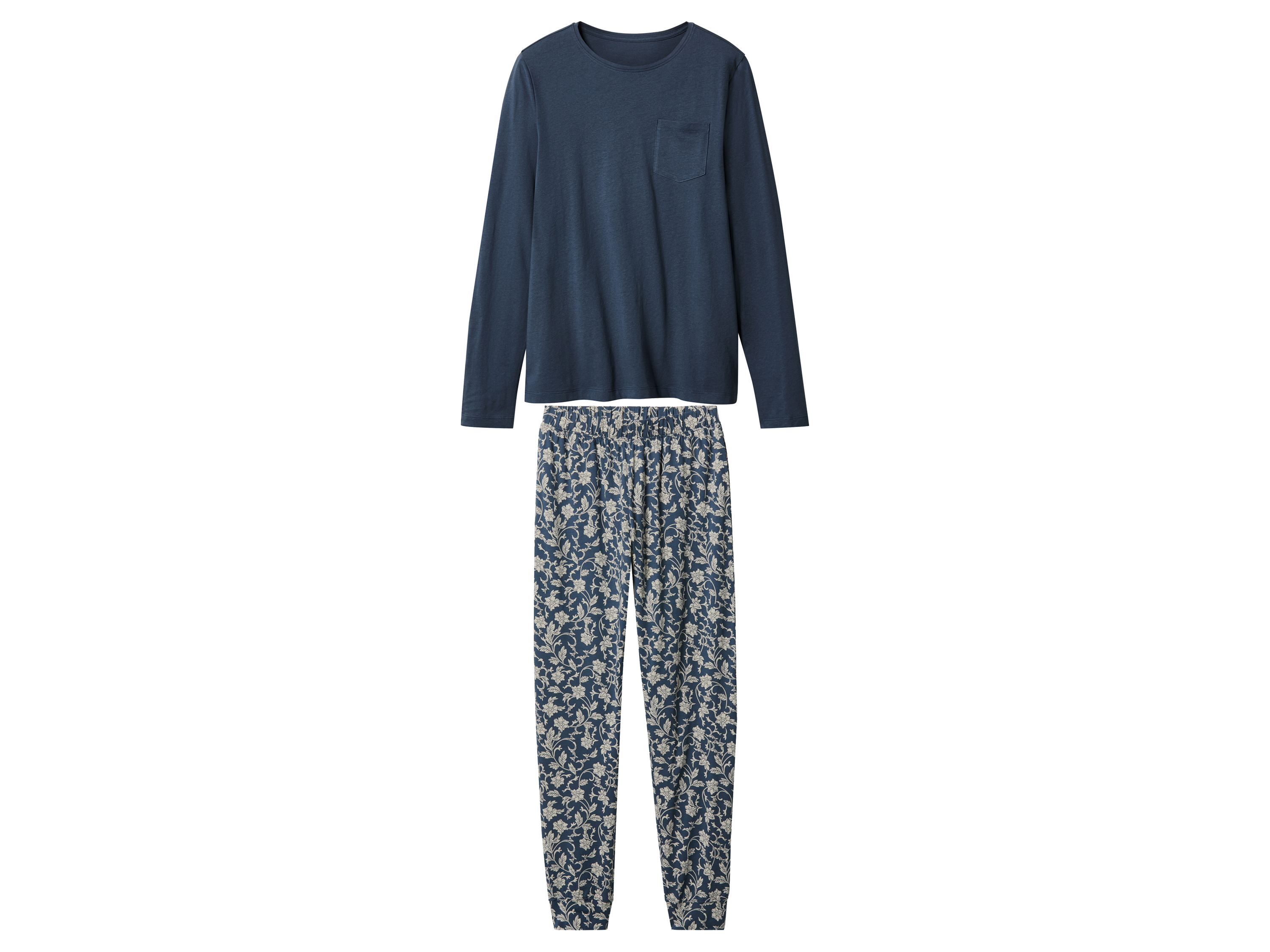 esmara Piżama damska z bawełny Ciemnoniebieski, XS 32/34