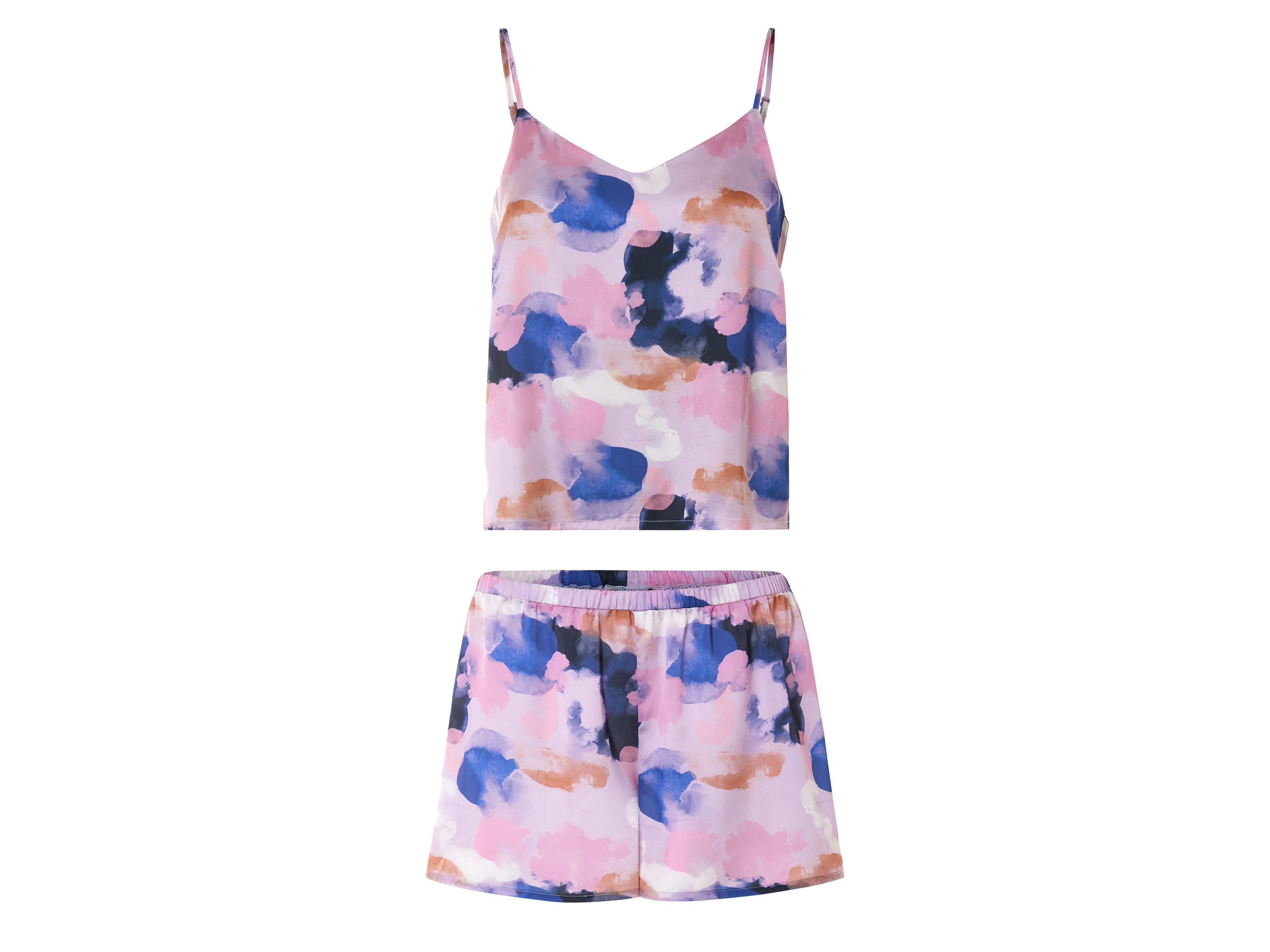 esmara Piżama satynowa damska Akwarela, S36/38