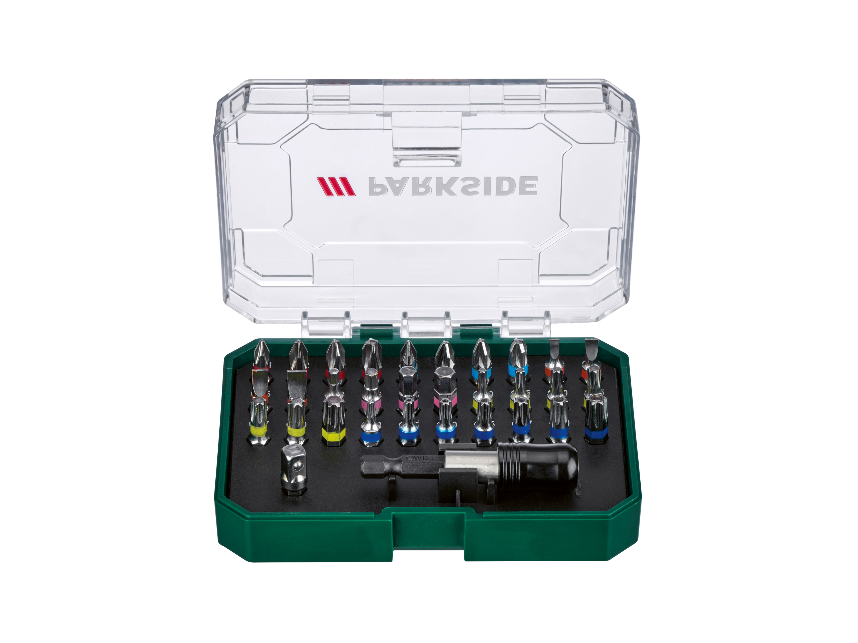 Parkside Zestaw bitów PBS 4, z oznaczeniem kolorystycznym Zestaw bitów 25 mm 32 szt.