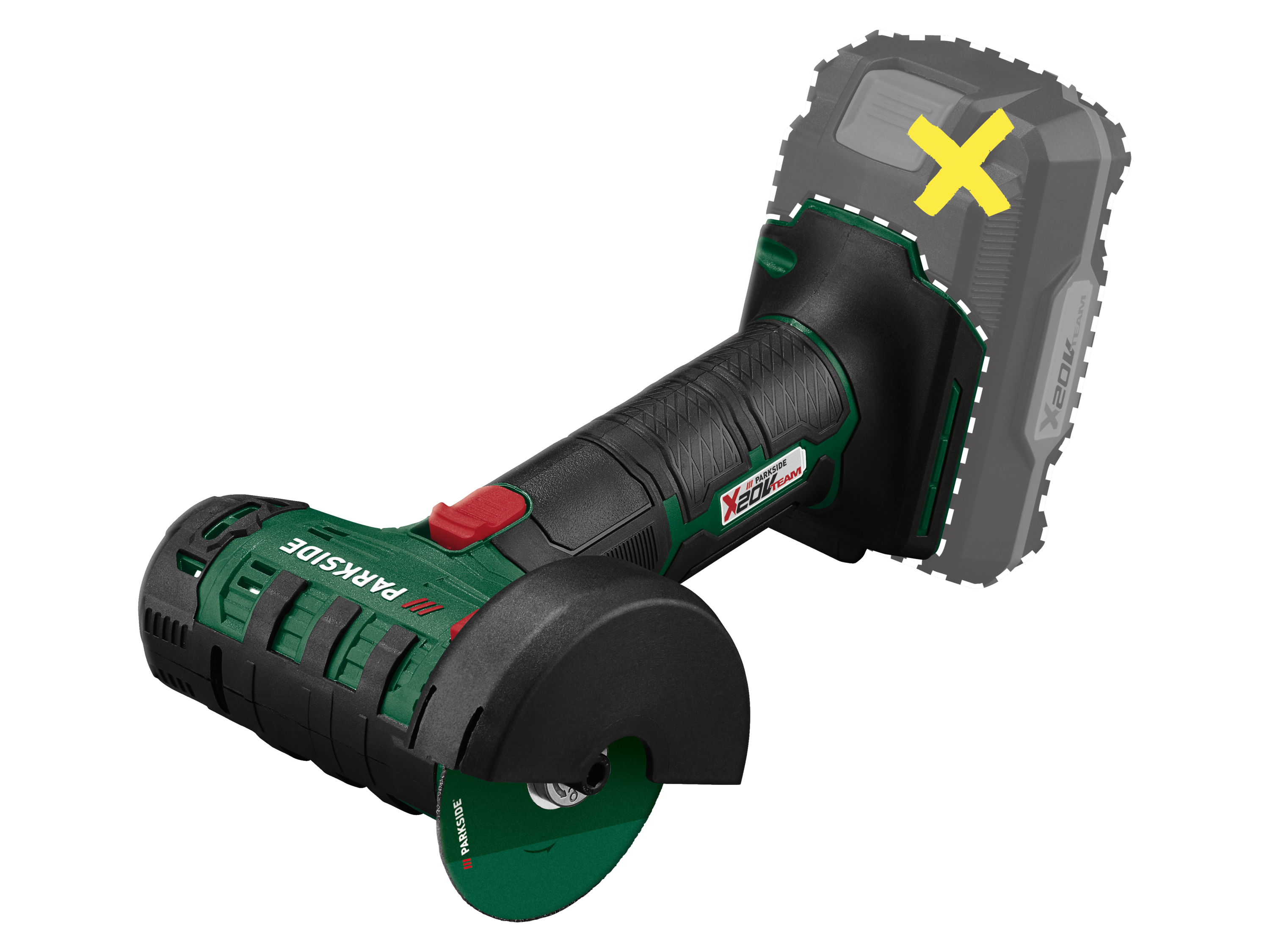 Parkside Akumulatorowa szlifierka kątowa, 20 V, Pwsam 20-Li B2 bez akumulatora i ładowarki