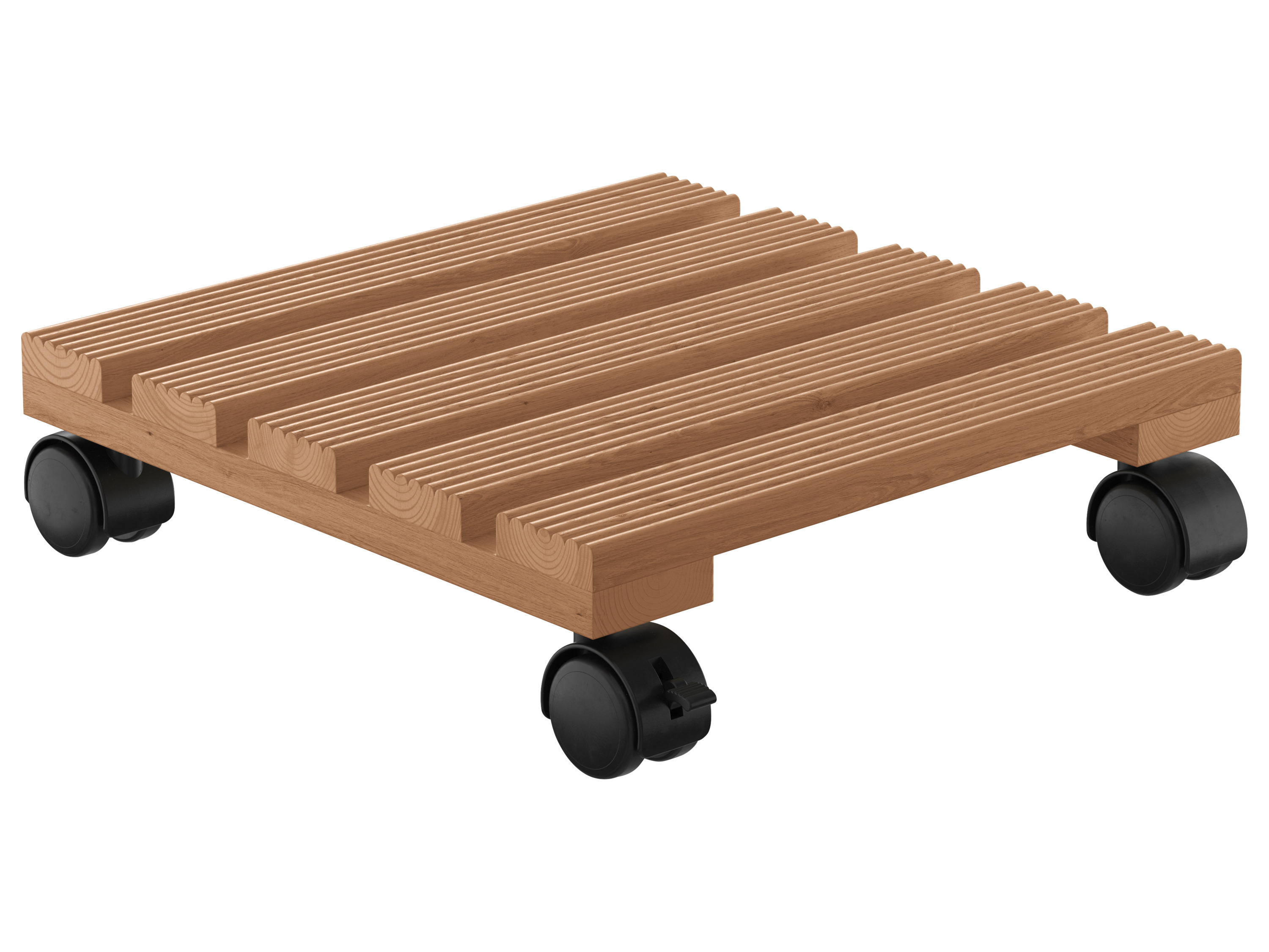 Parkside Podstawka pod rośliny na kółkach drewno, naturalne