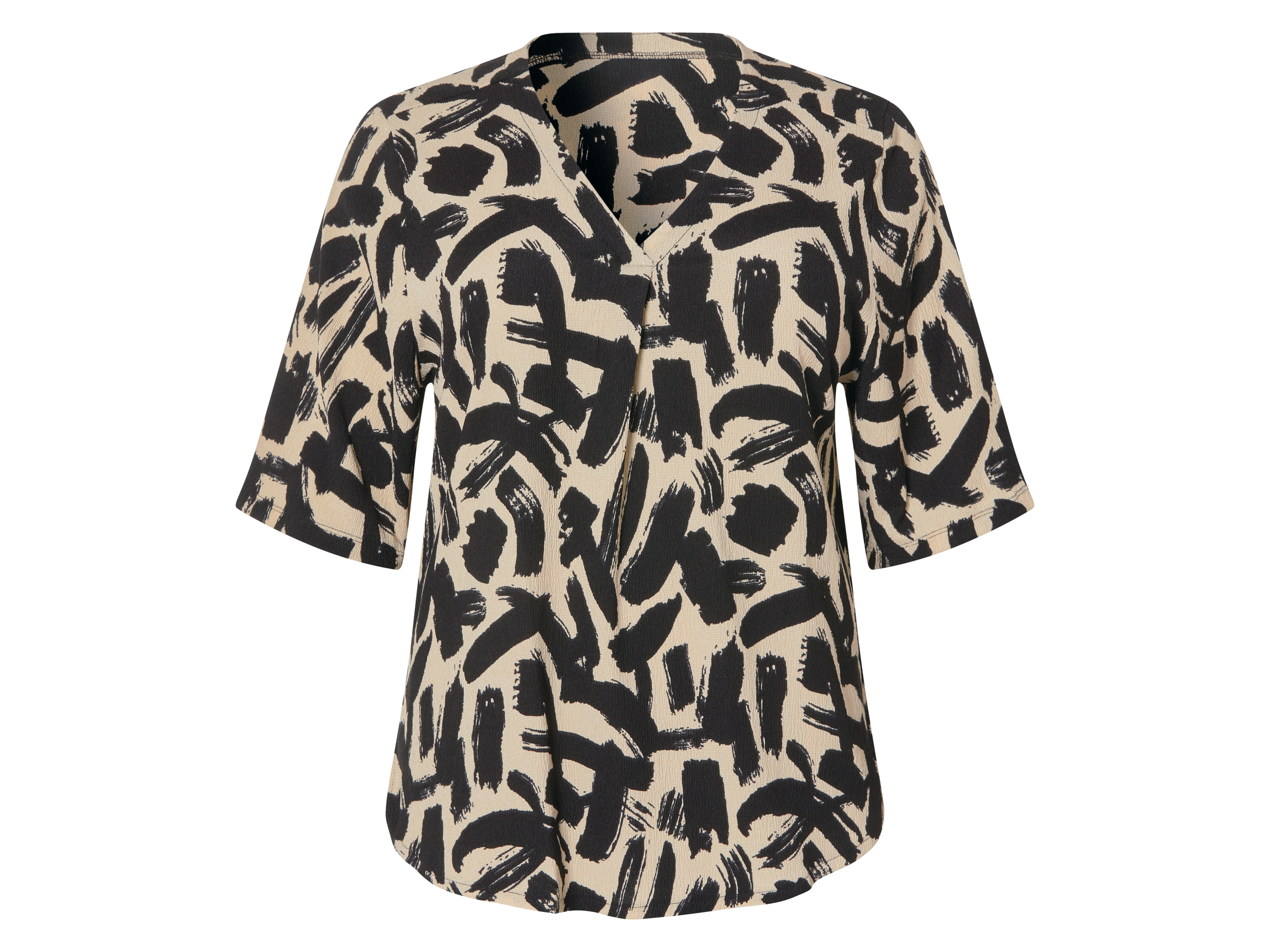 esmara Bluzka damska Plus Size XXL Czarny/ beżowy, Xl48/50