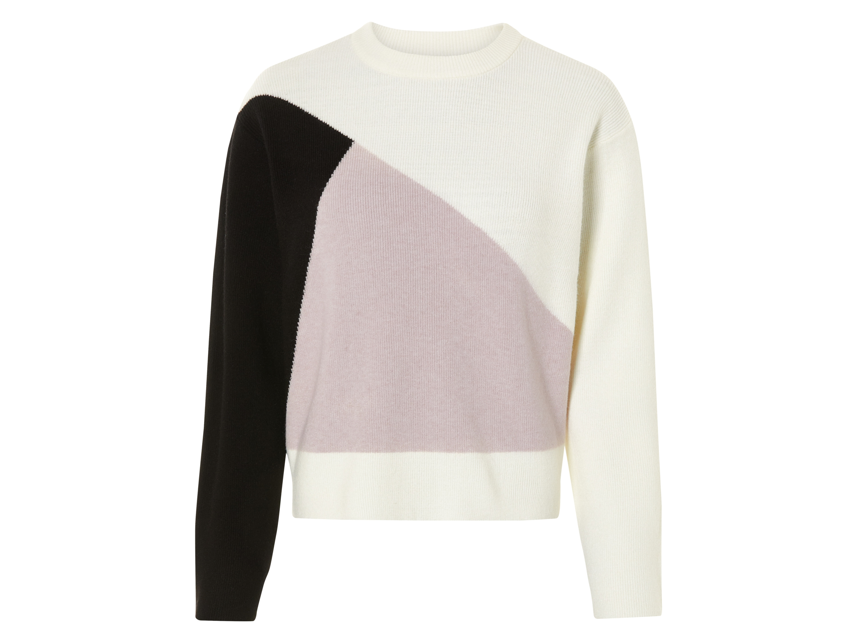 esmara Sweter damski z grubej dzianiny Czarny/ biały/ różowy, S36/38