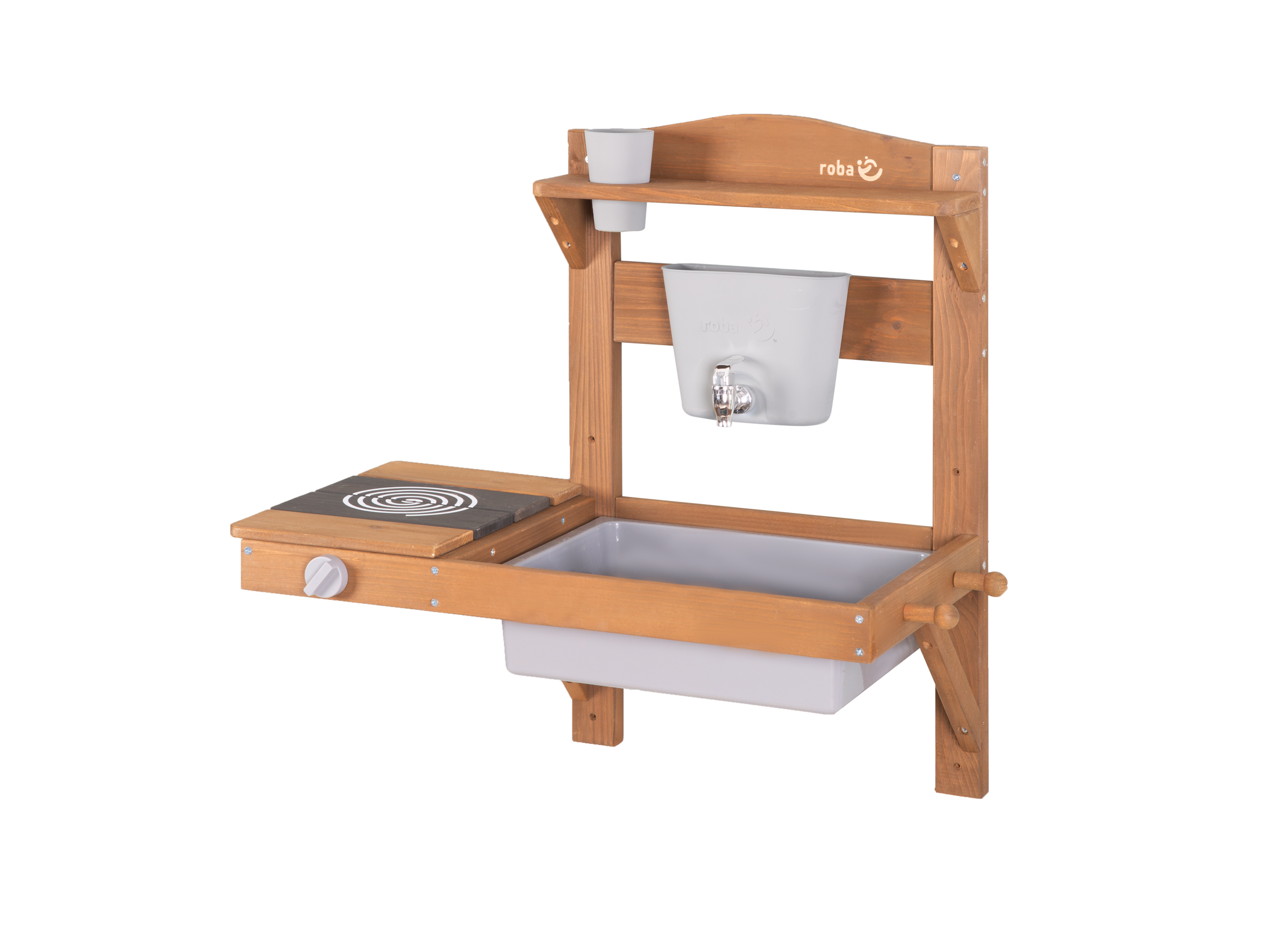 roba Kuchnia błotna do zabawy, do zawieszenia 65x36x65, teak