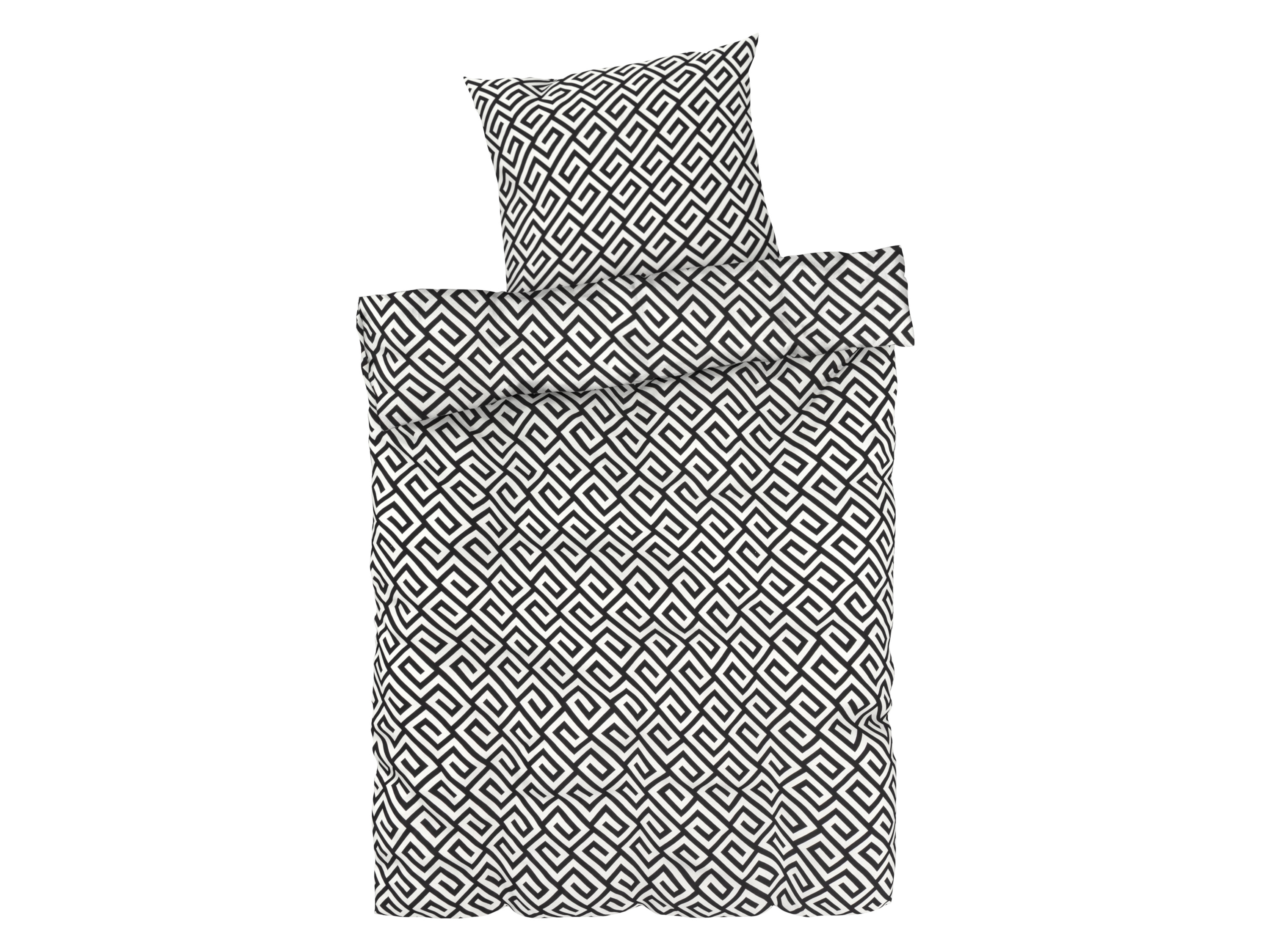 Livarno home Pościel satynowa, 140 x 200 cm Grafika/czarny/biały
