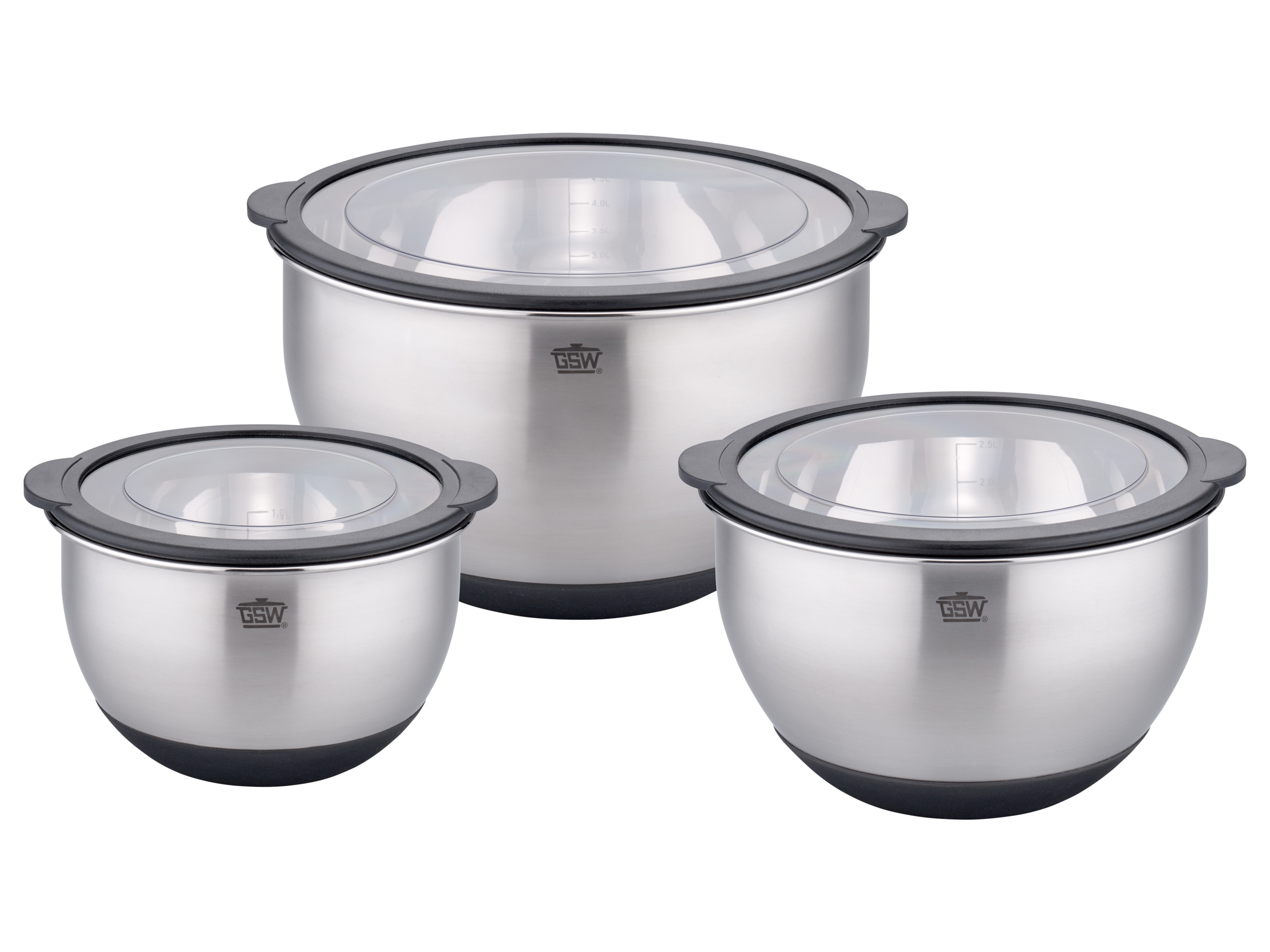 GSW Zestaw 3 misek Primo z pokrywką