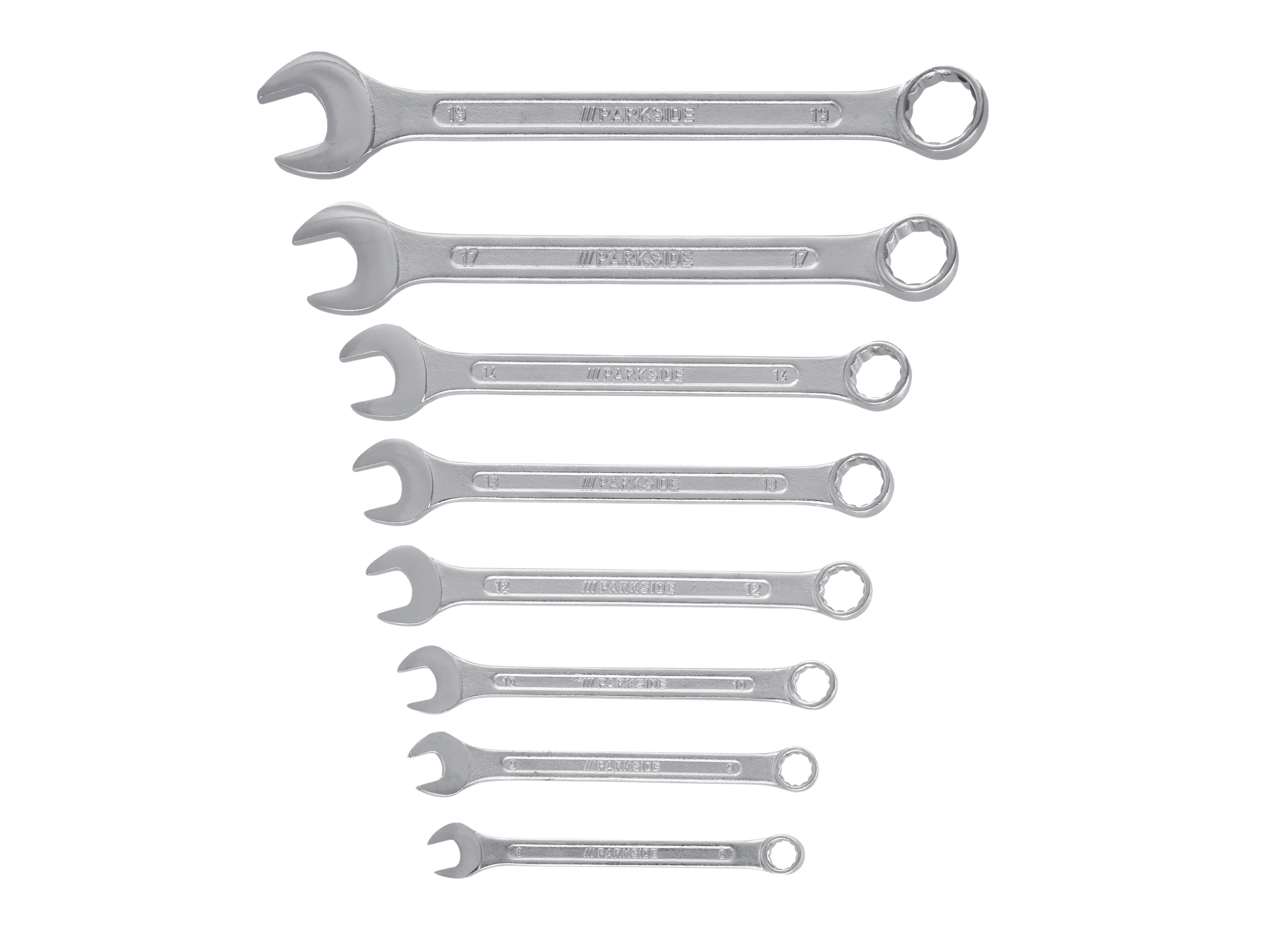 Parkside Zestaw 8 kluczy płaskich, oczkowych lub płasko-oczkowych Klucz płasko-oczkowy