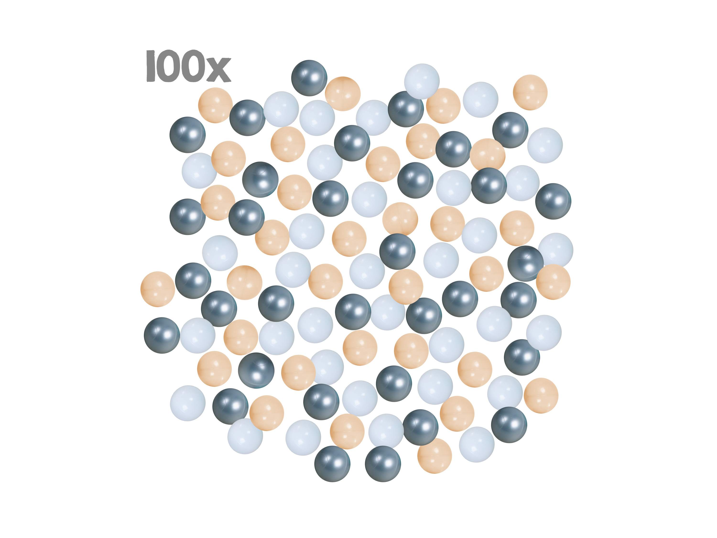 roba Piłeczki do basenu z piłeczkami, 100 sztuk Beżowy