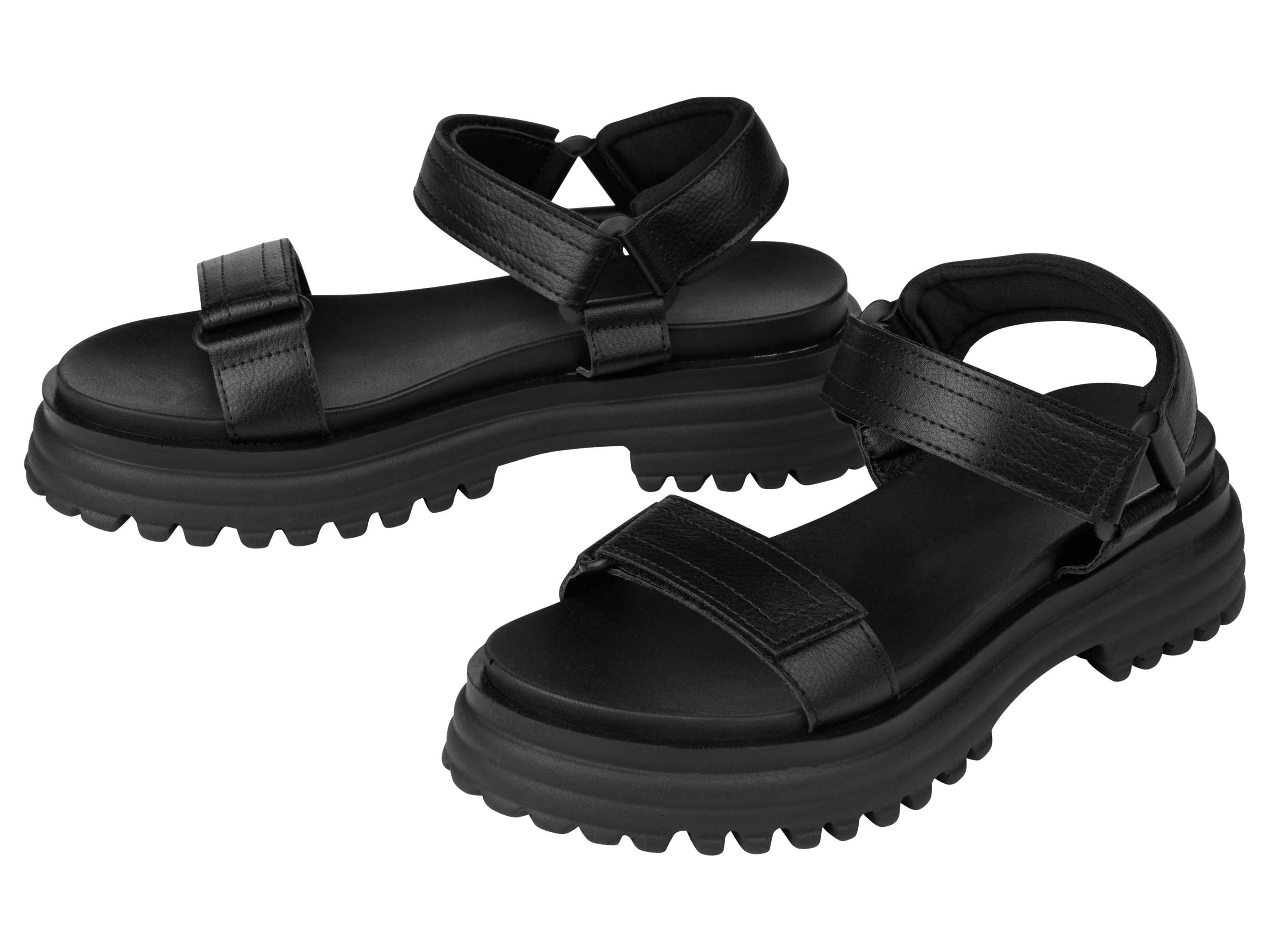 esmara Sandały damskie na platformie Czarny, 38