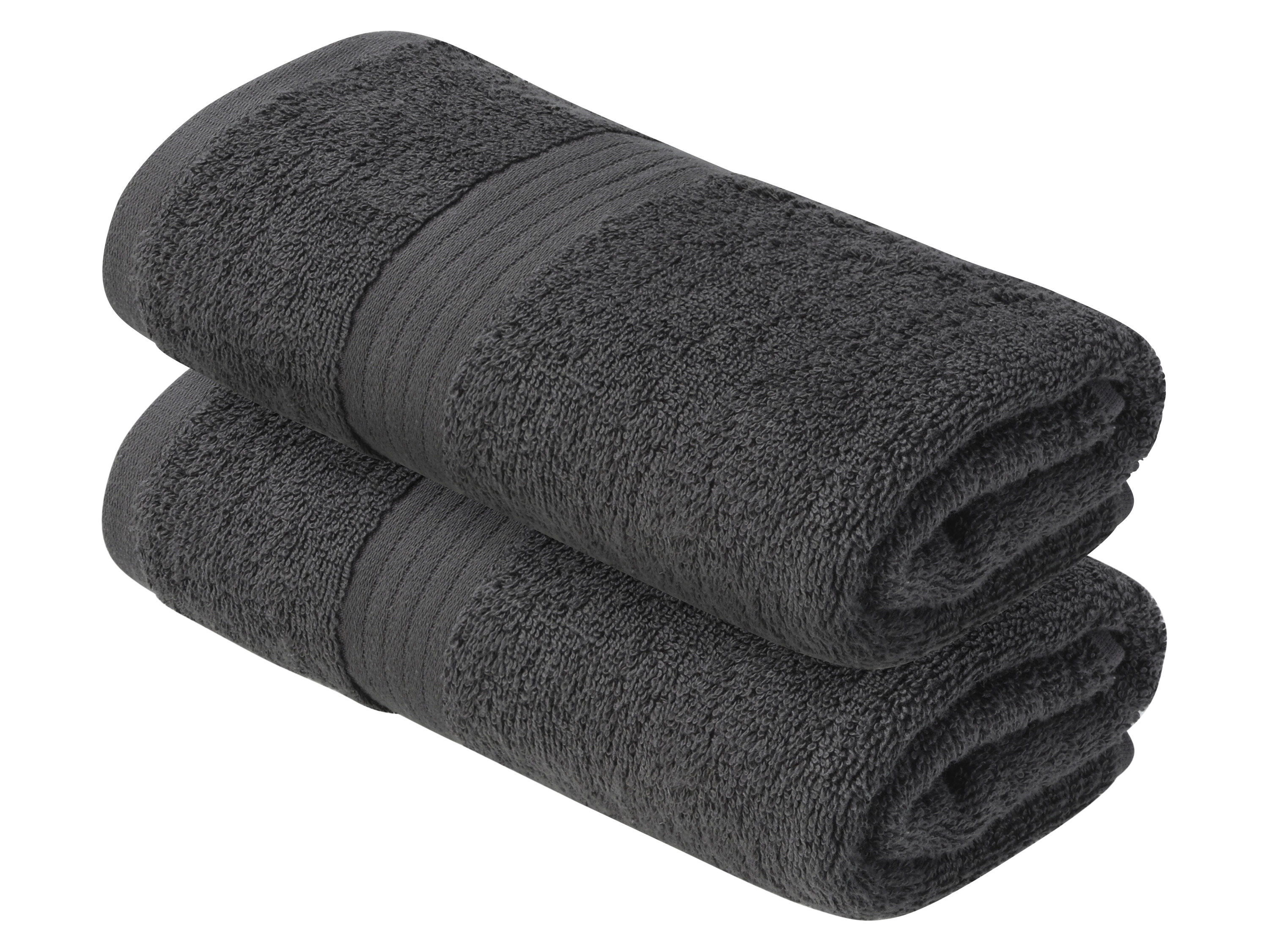 Livarno Ręczniki frotte, 50 x 100 cm, 2 sztuki Szary