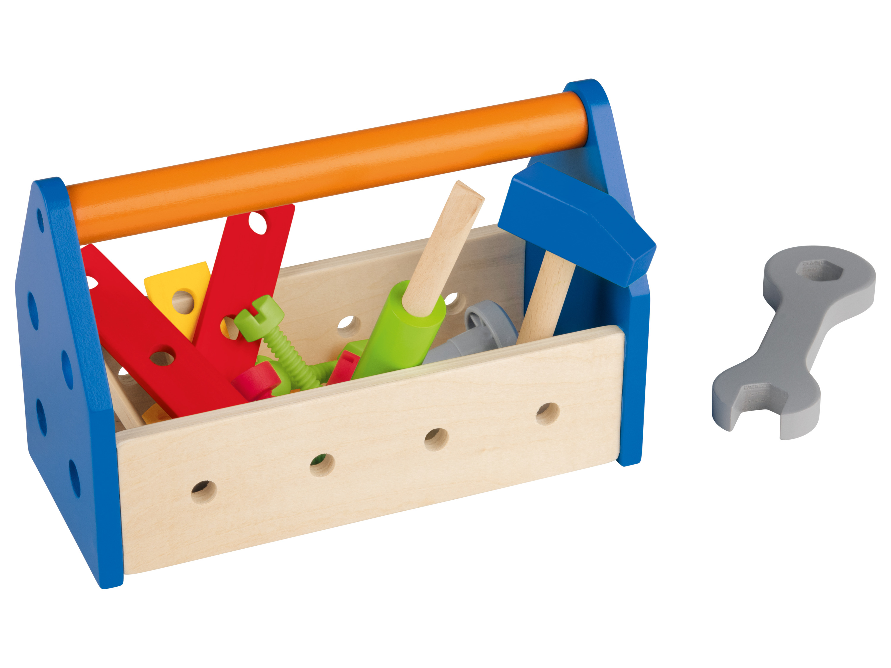 lupilu Drewniana zabawka motoryczna Walizka narzędziowa