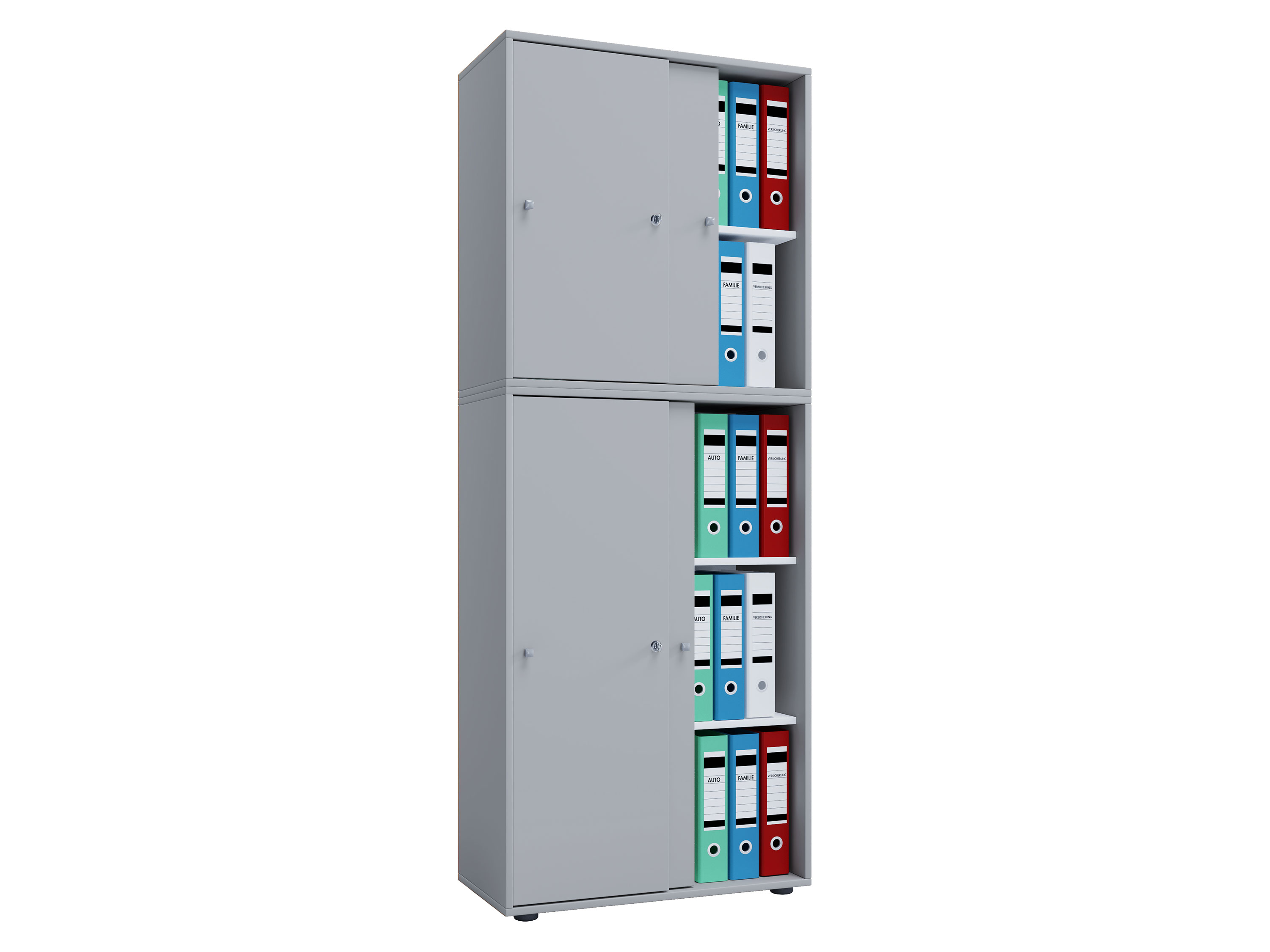 VCM Szafa biurowa Lona Drzwi przesuwne, Szary, XXL