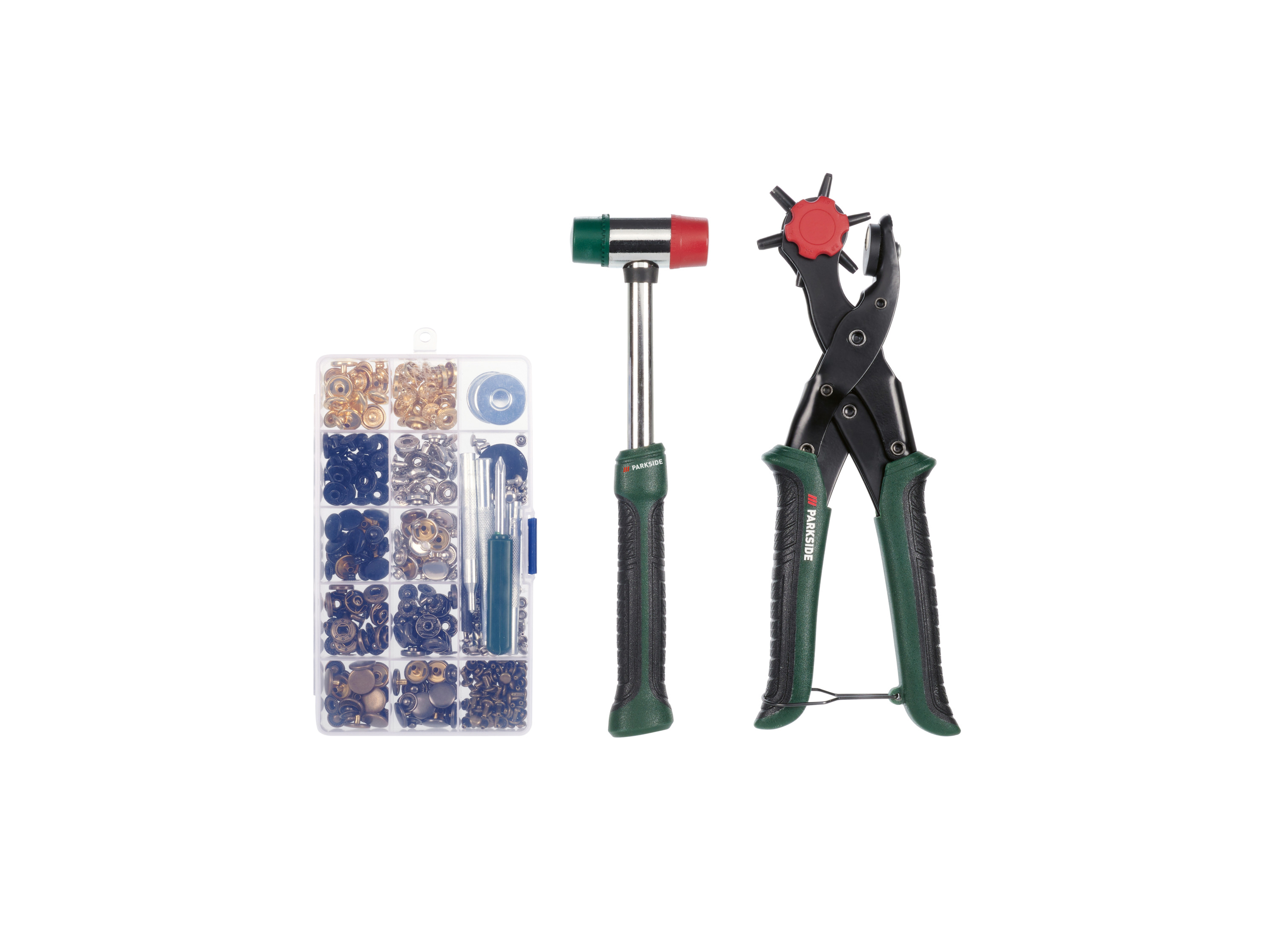 Parkside Napownica i dziurkacz kaletniczy, 358 elementów