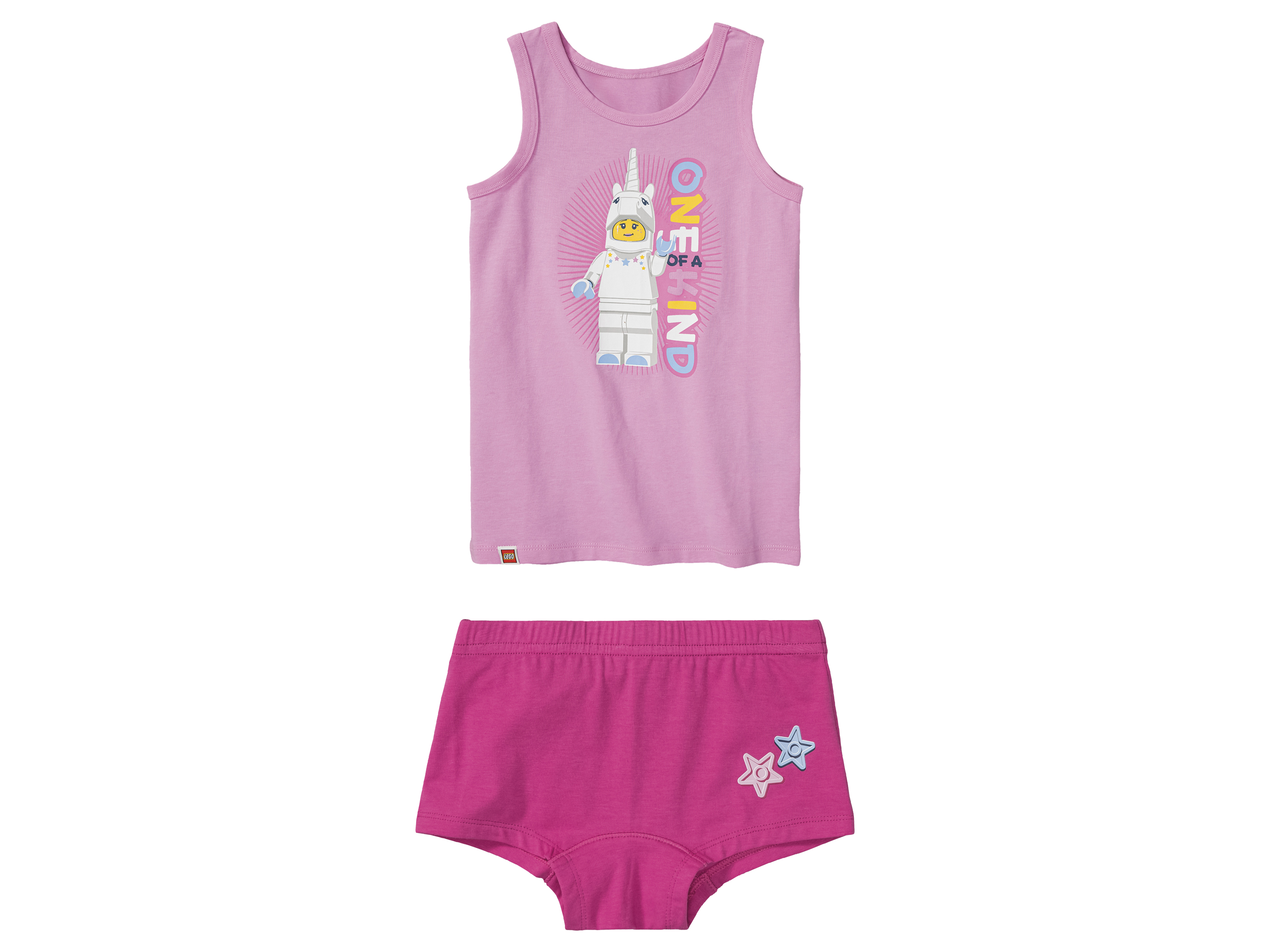 Lego Zestaw bielizny dziecięcej podkoszulka + majtki/bokserki Iconic/różowy/ciemnoróżowy, 134/140
