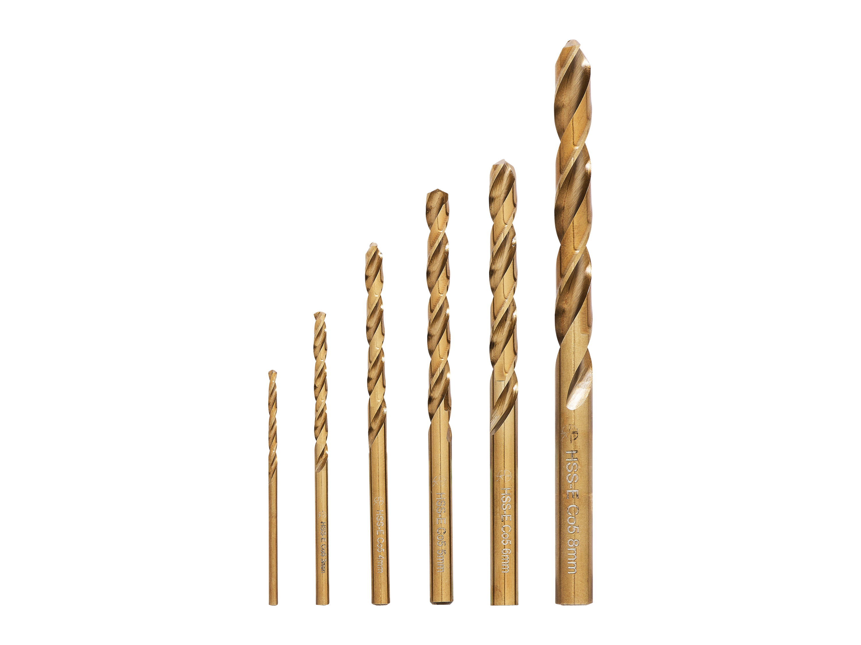 Parkside Performance Wiertła stopniowe lub Wiertła HSS Zestaw wierteł krętych Hss, 6 sztuk.