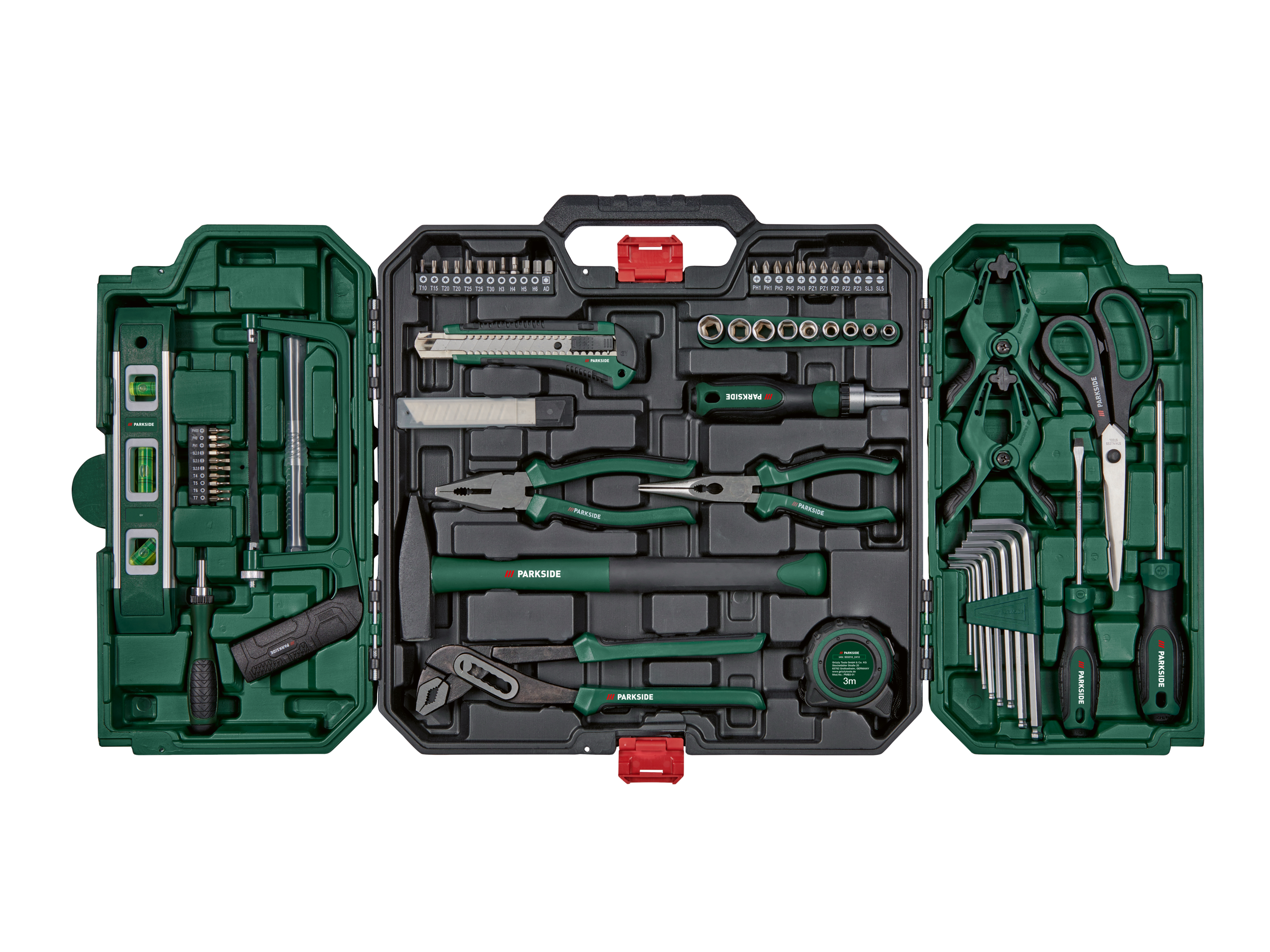 Parkside Skrzynka z narzędziami, 80 elementów
