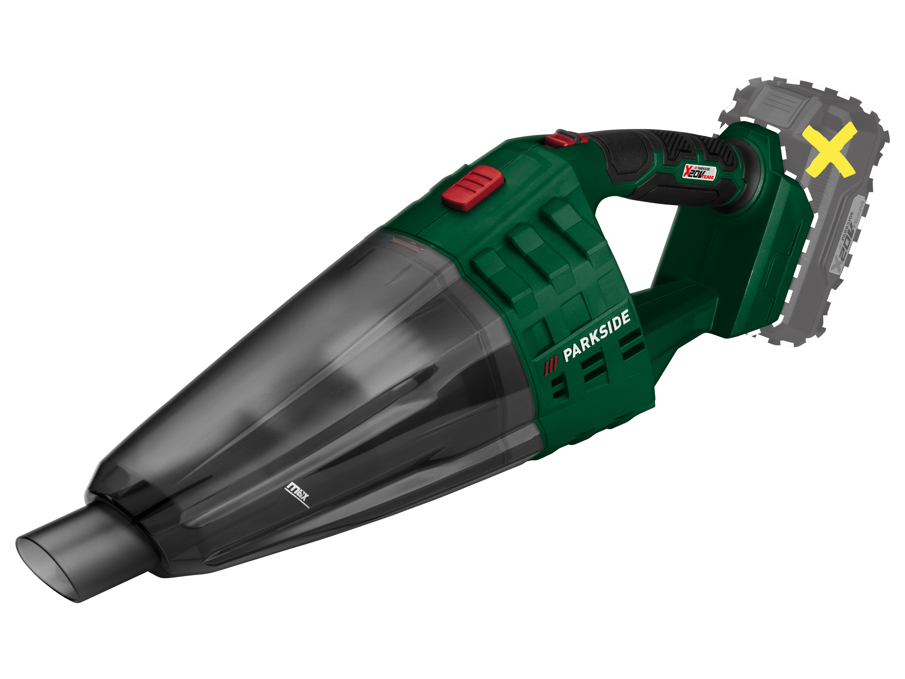 Parkside Akumulatorowy odkurzacz ręczny, 20 V, Phssa 20-Li D2 bez akumulatora i ladowarki