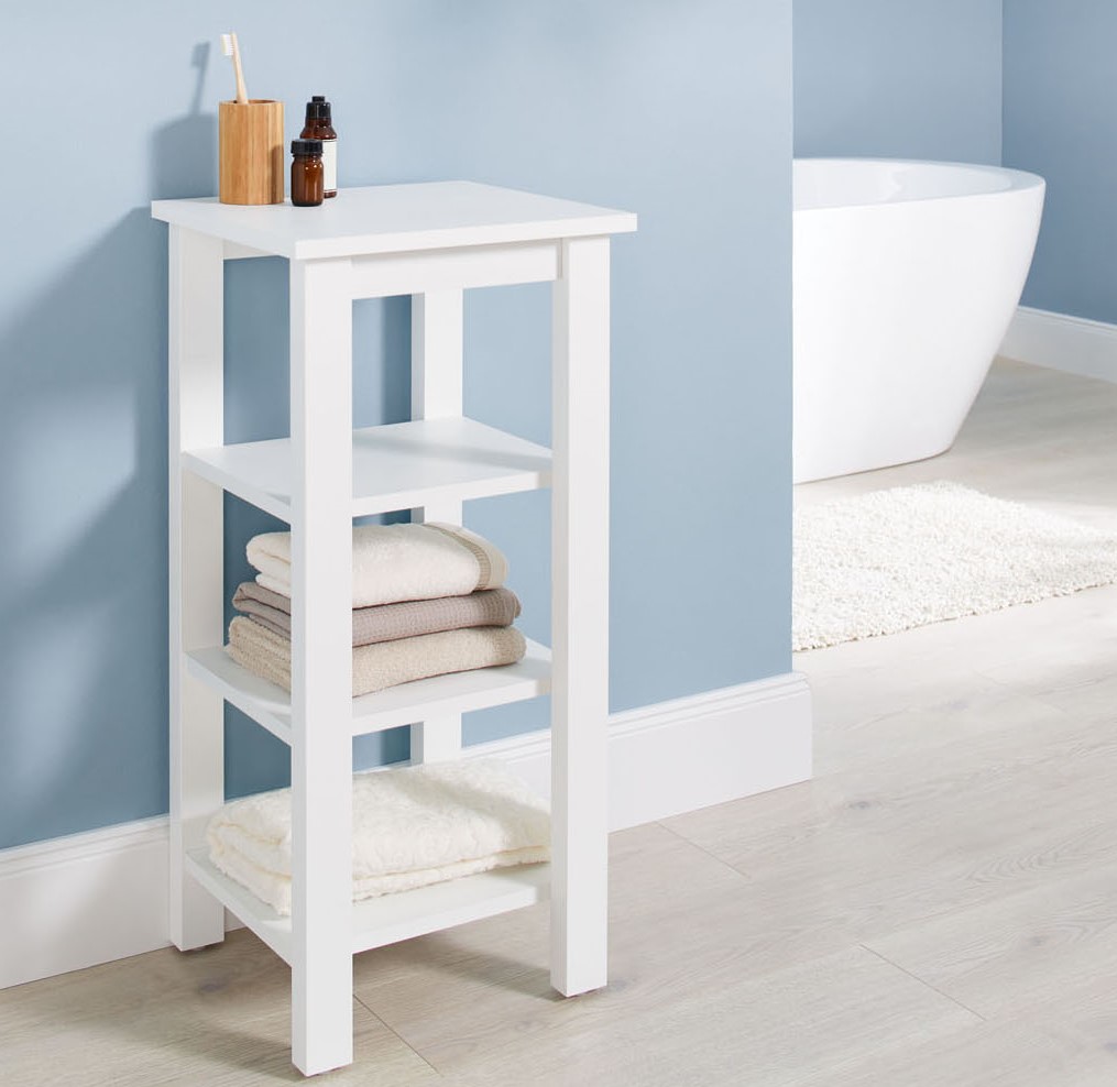 Livarno home Regał z 3 półkami »Stockholm«, w stylu rustykalnym, biały