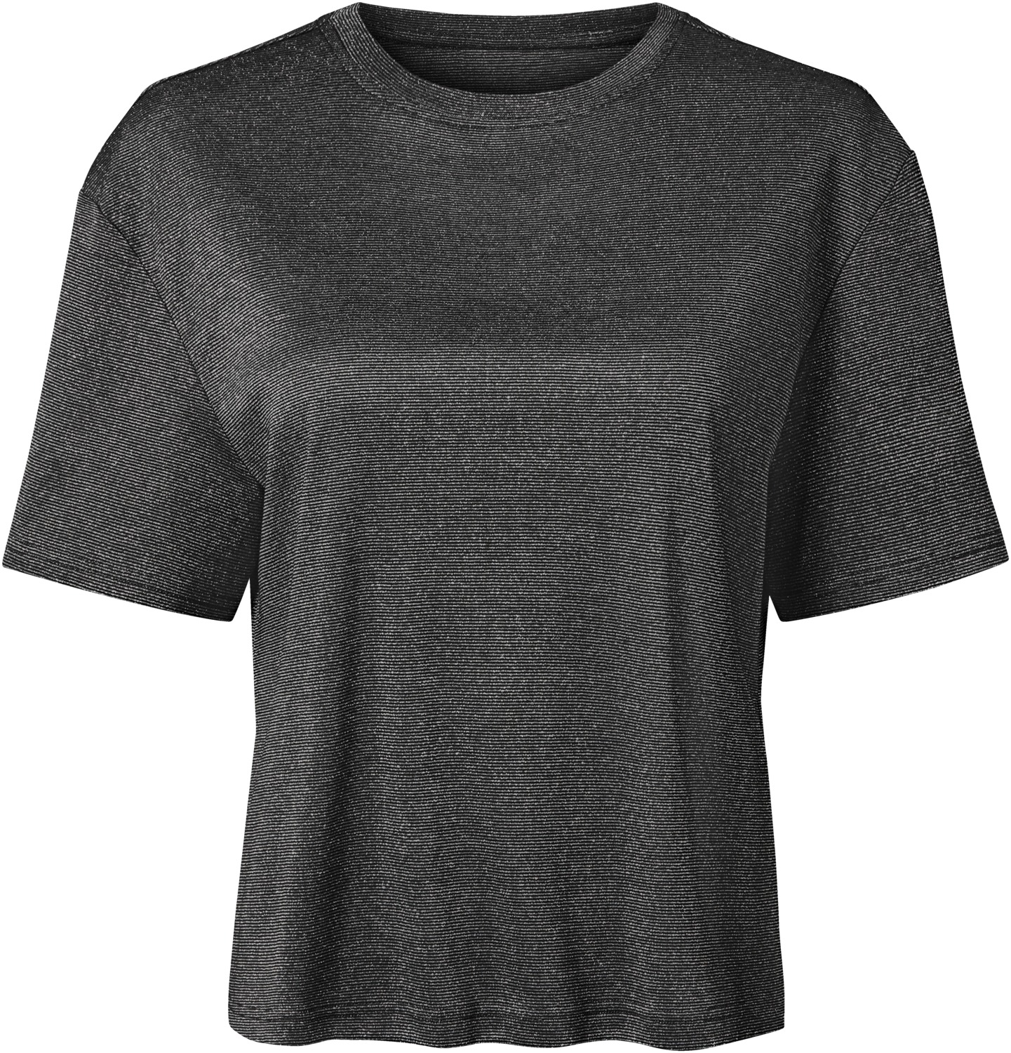 esmara T-shirt damski z błyszczącym efektem Czarny, S36/38