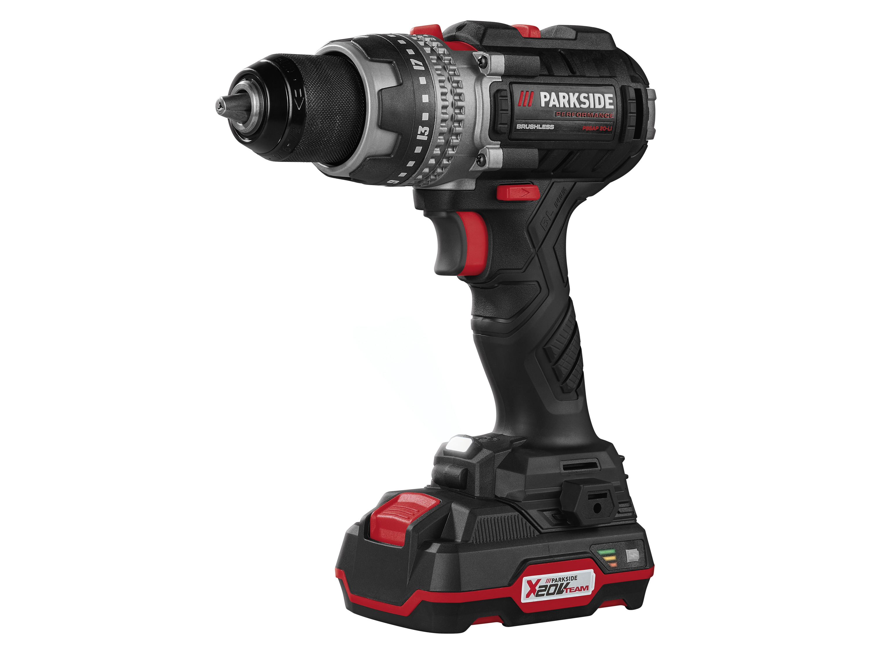 Parkside Performance Akumulatorowa wiertarko-wkrętarka 20 V, Pbsap 20-Li A1 z 2 akumulatorami i ładowarką