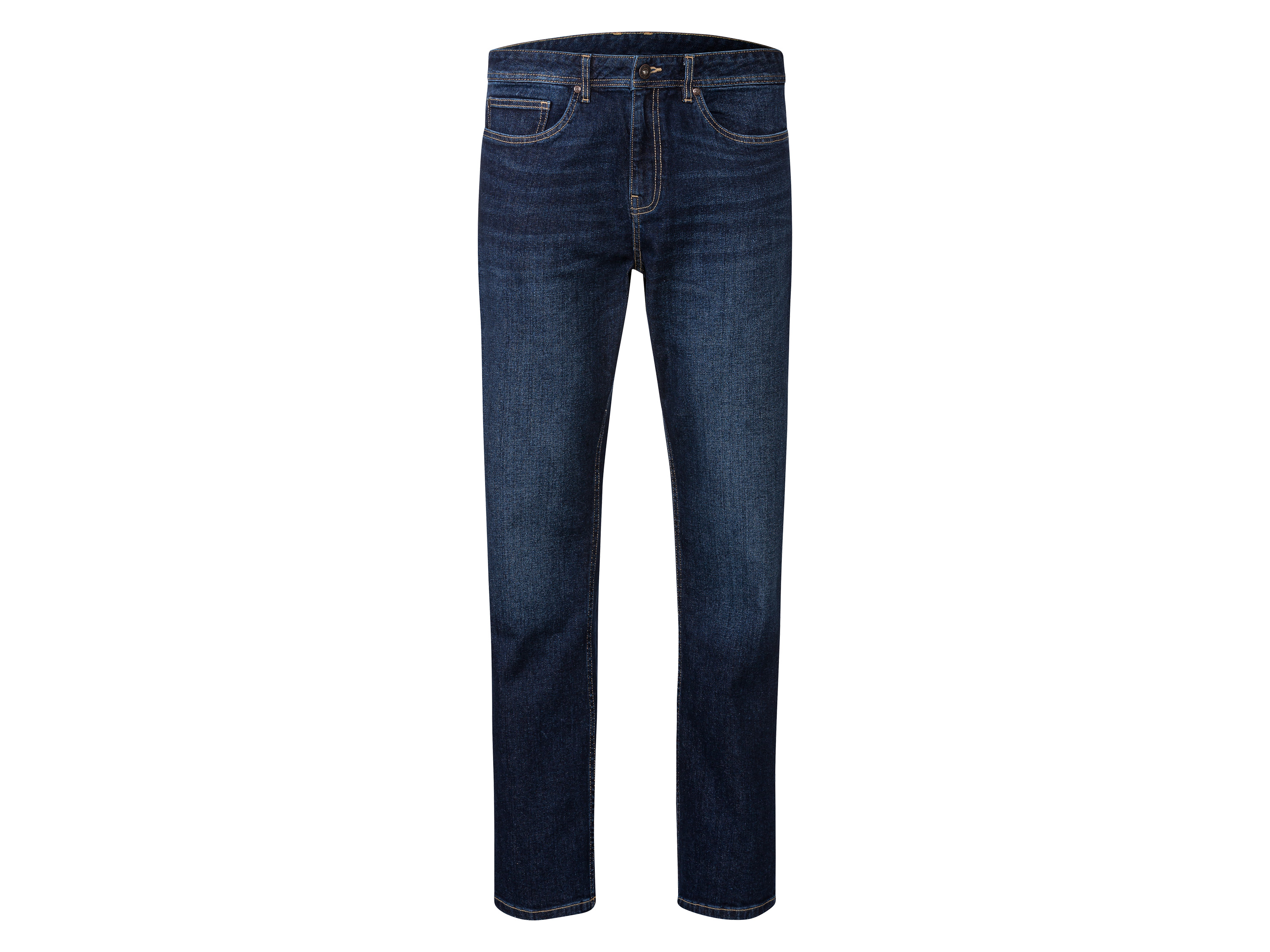 Livergy Jeansy męskie z bawełną, Relaxed Fit 52 36/32, Niebieski