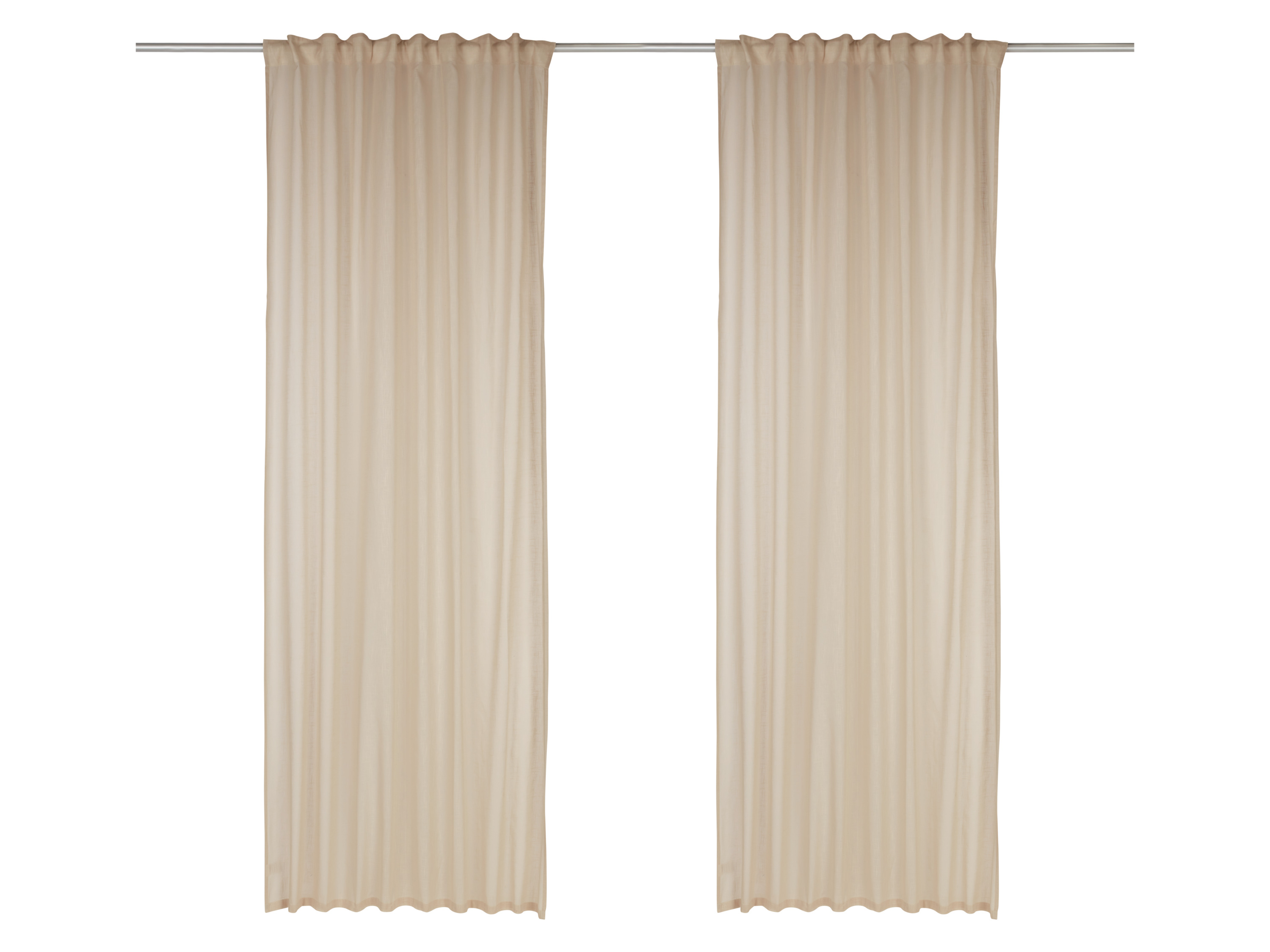 Livarno home Zestaw 2 zasłon Beżowy
