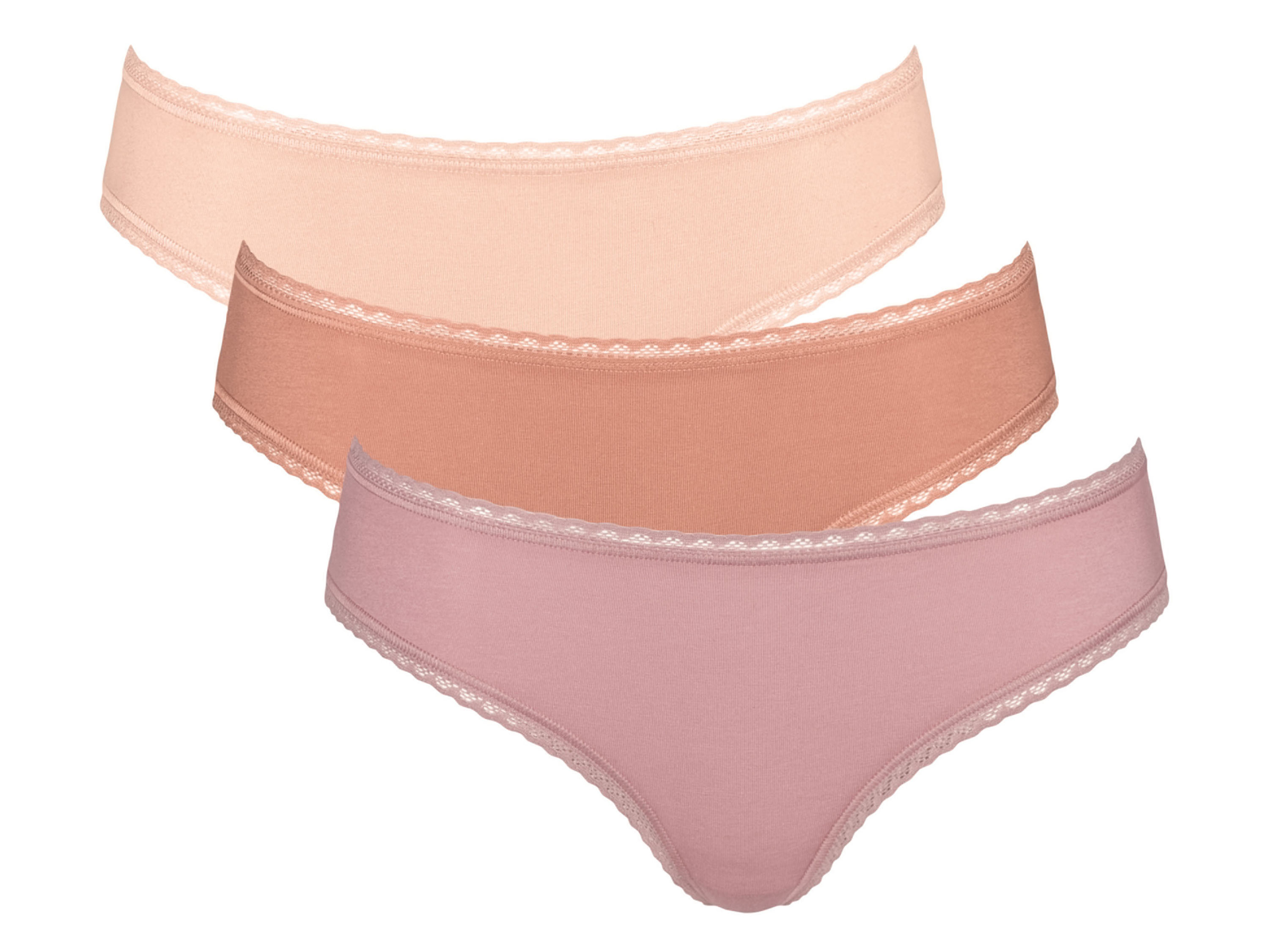 Hello by Sloggi Majtki hipstery damskie z bawełny, 3 pary Hipster koralowy/różowy/morelowy, 42