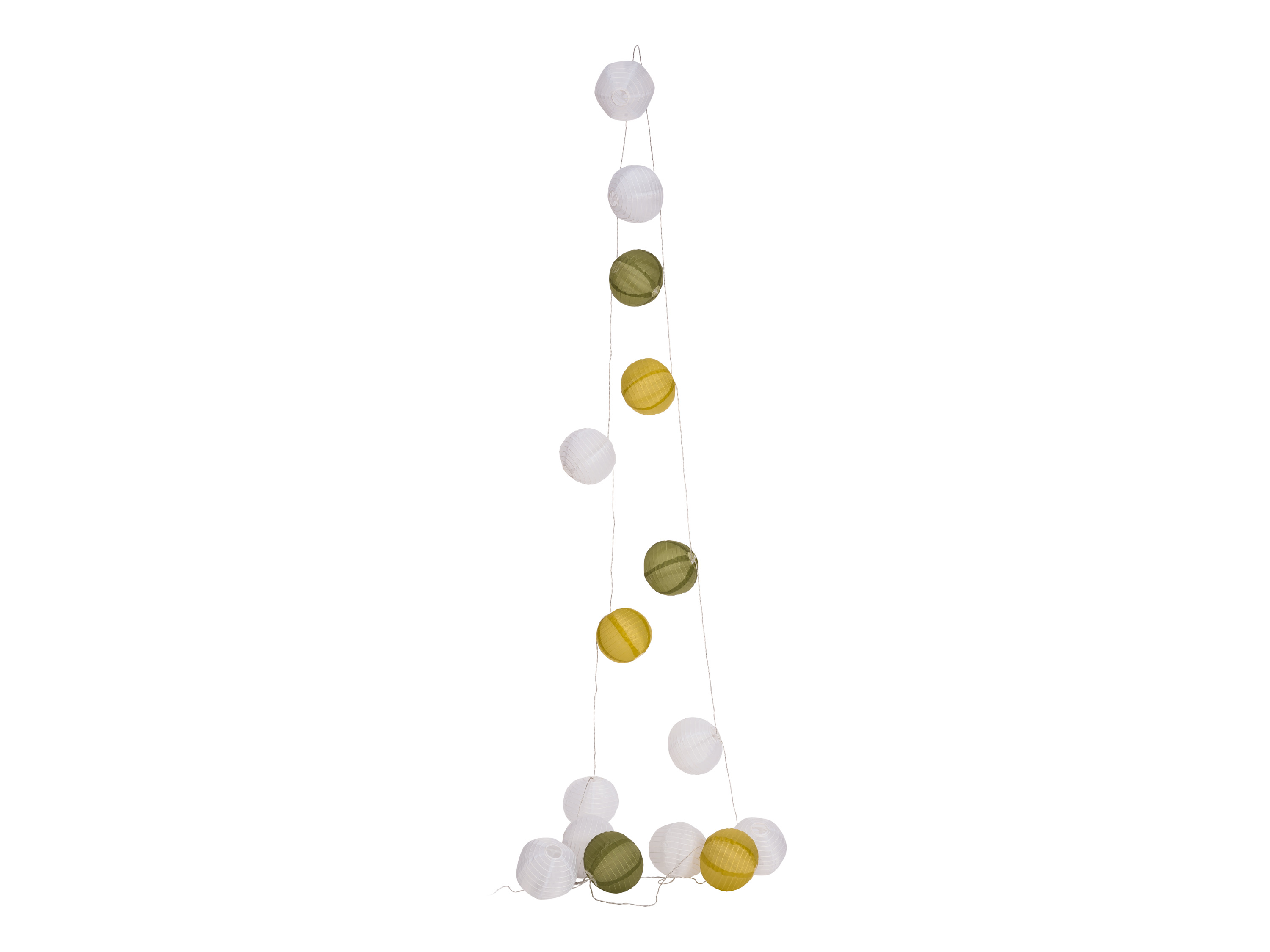 Livarno home Ozdoba ogrodowa LED Lampion, Zielony/ biały/ żółty