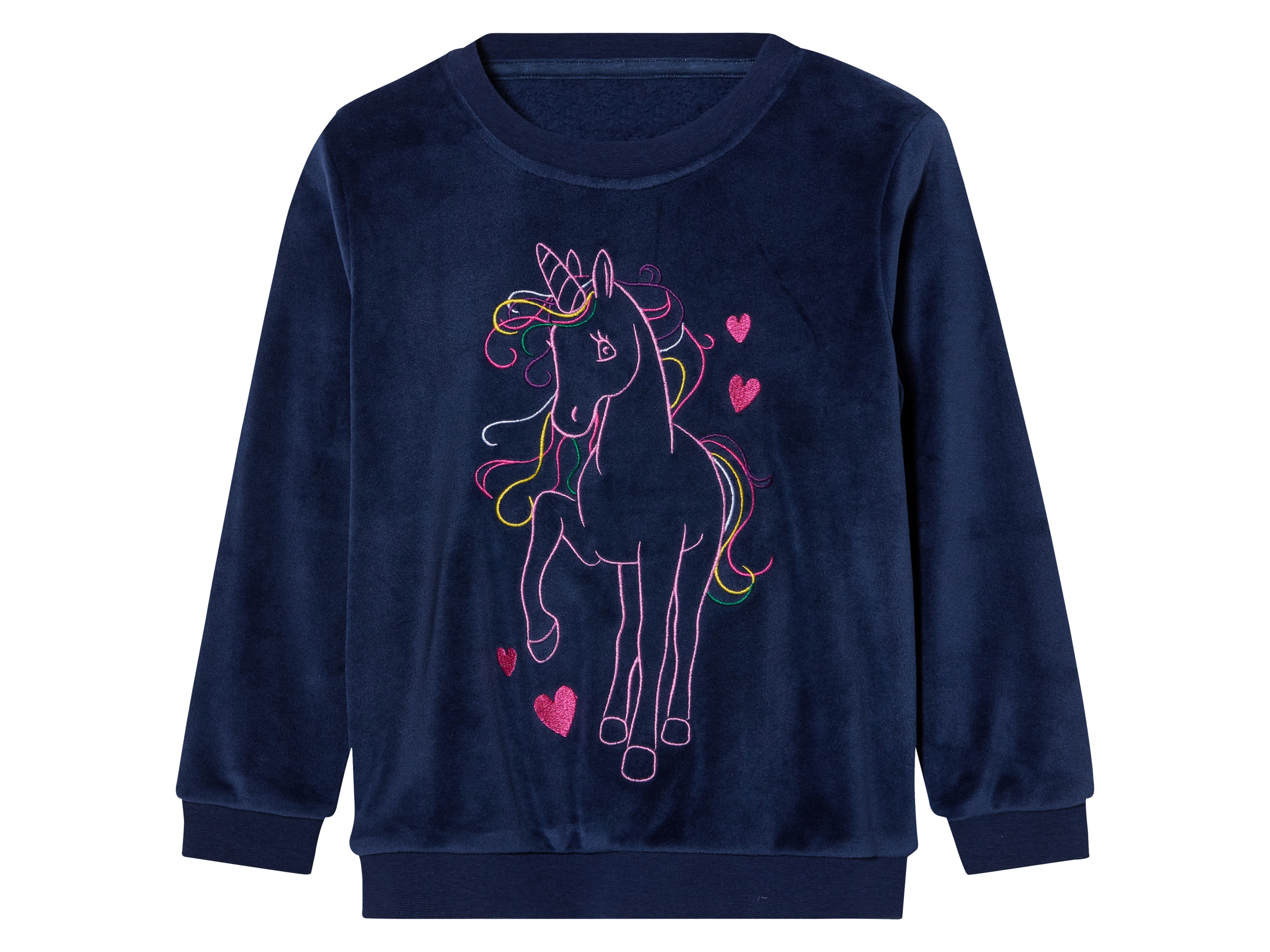 lupilu Sweterek pluszowy dziewczęcy 98/104, Ciemnoniebieski